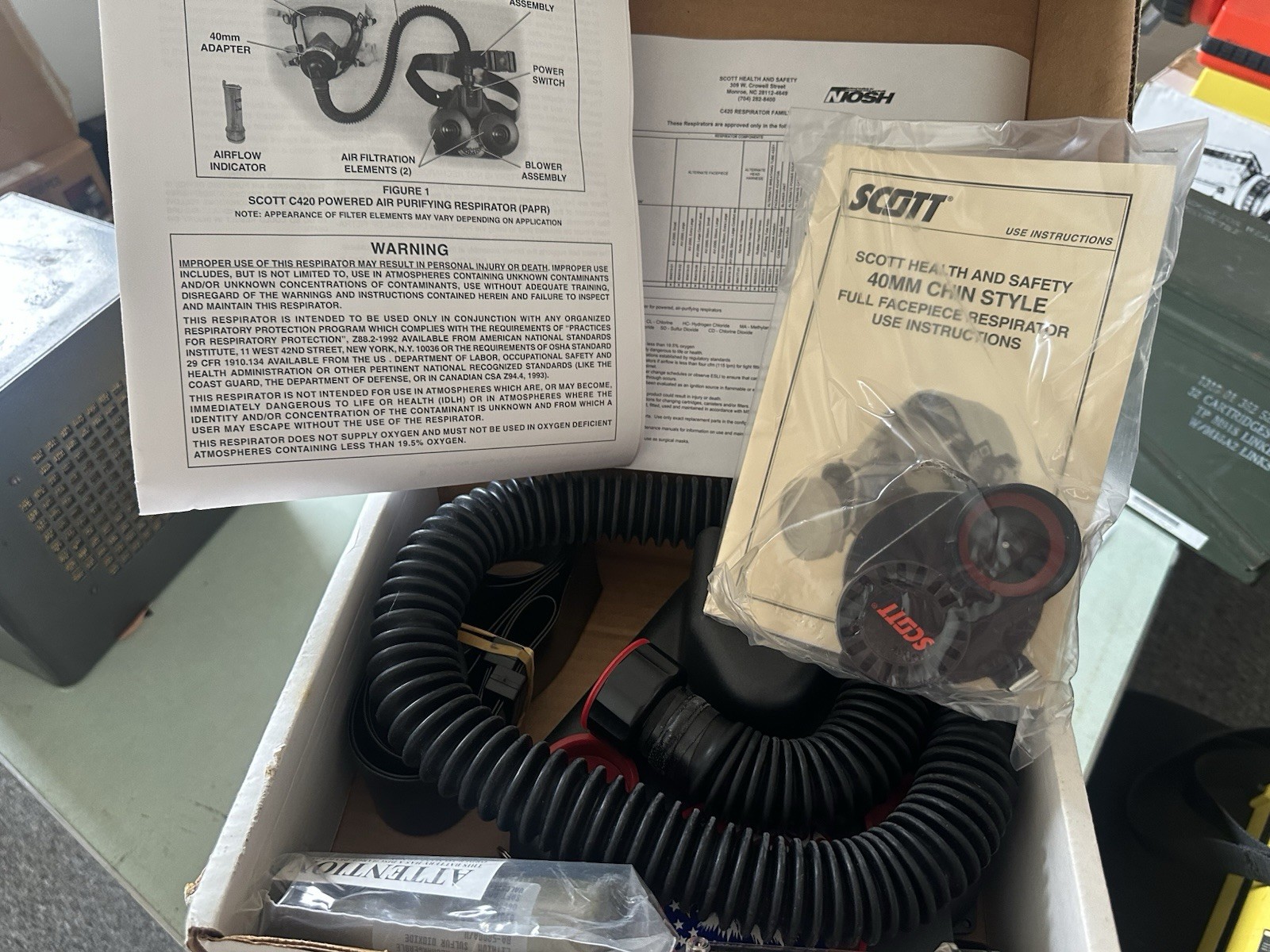 Scott C420 PAPR NOS Blower 805562-01 With Sealed Battery, Expired Filter