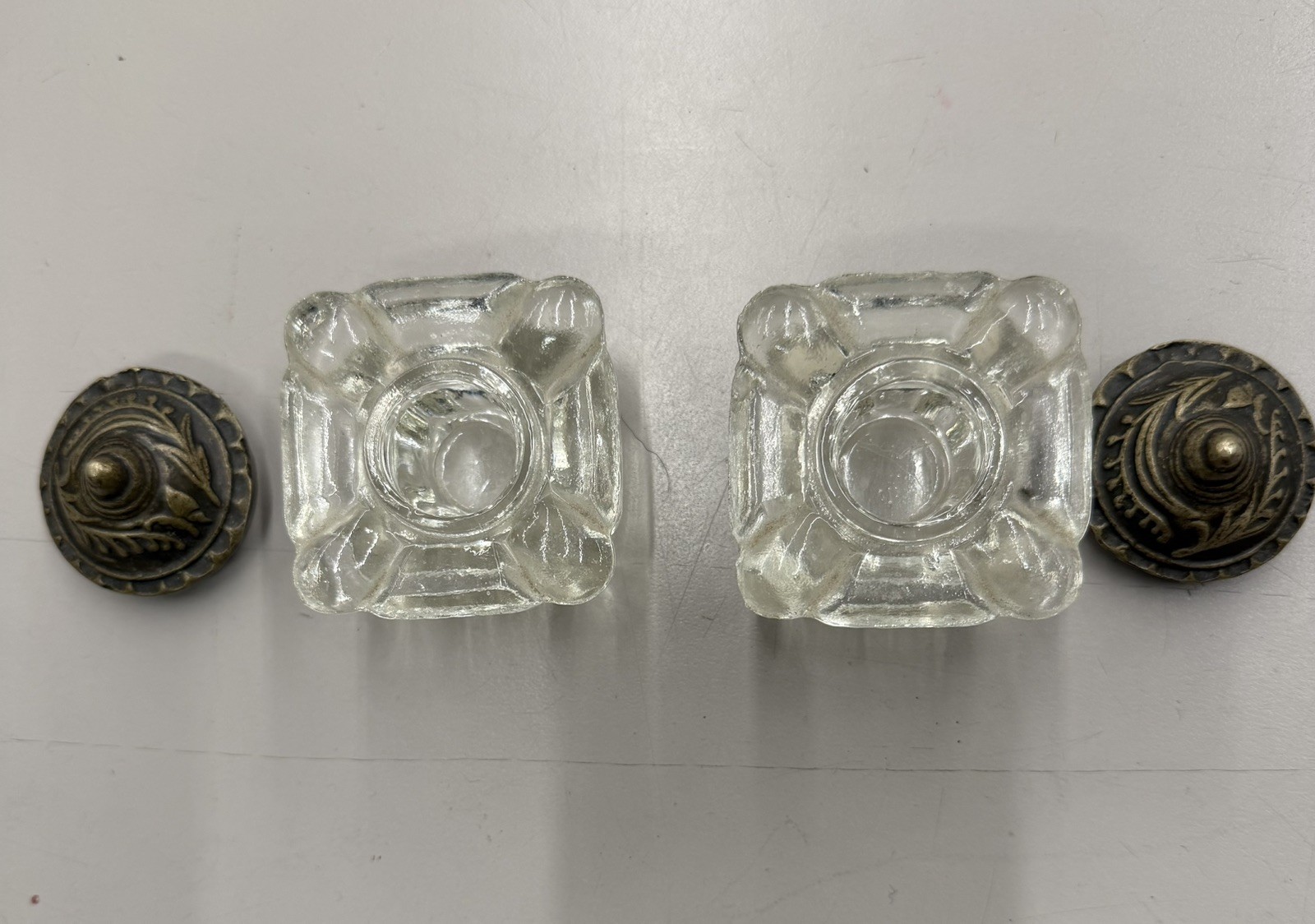 VINTAGE 1920's Ornate Solid Bronze/Brass Double Ink Well-Victorian Style