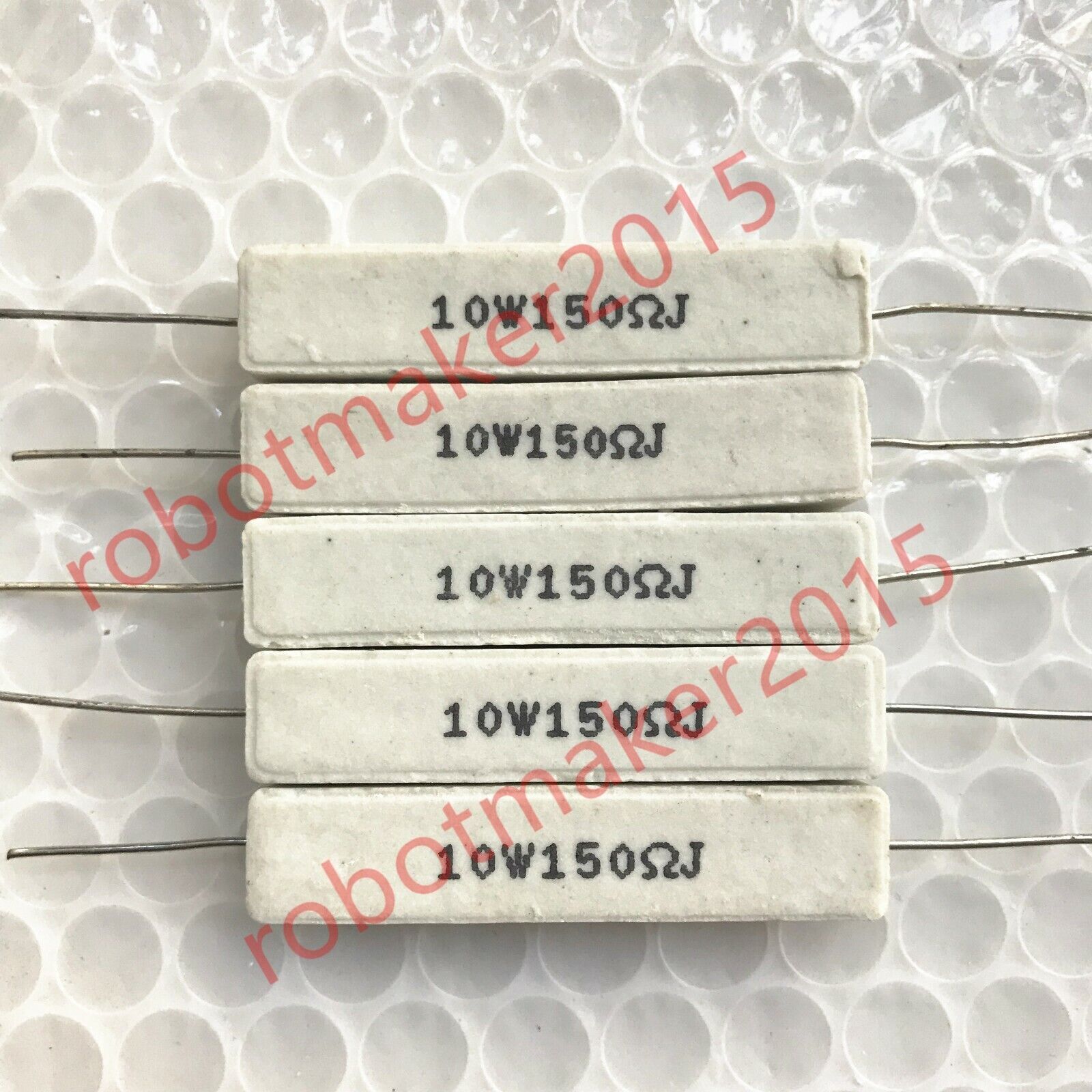 10Pcs/PACK 10W 10 watt Wirewound Cement Resistor Ceramic horizontal 0.1-100K ohm