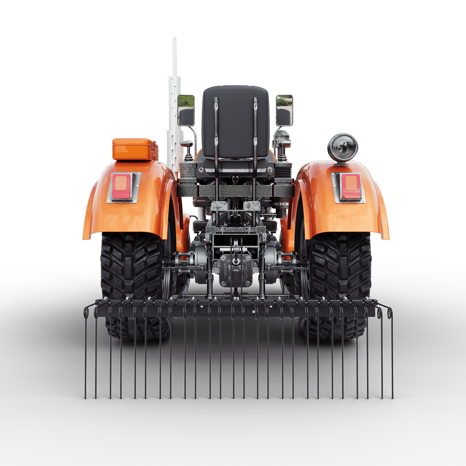 3 Point 60" Pine Straw Rake Landscape Rake For Cat0 Cat1 Tractor Attachment