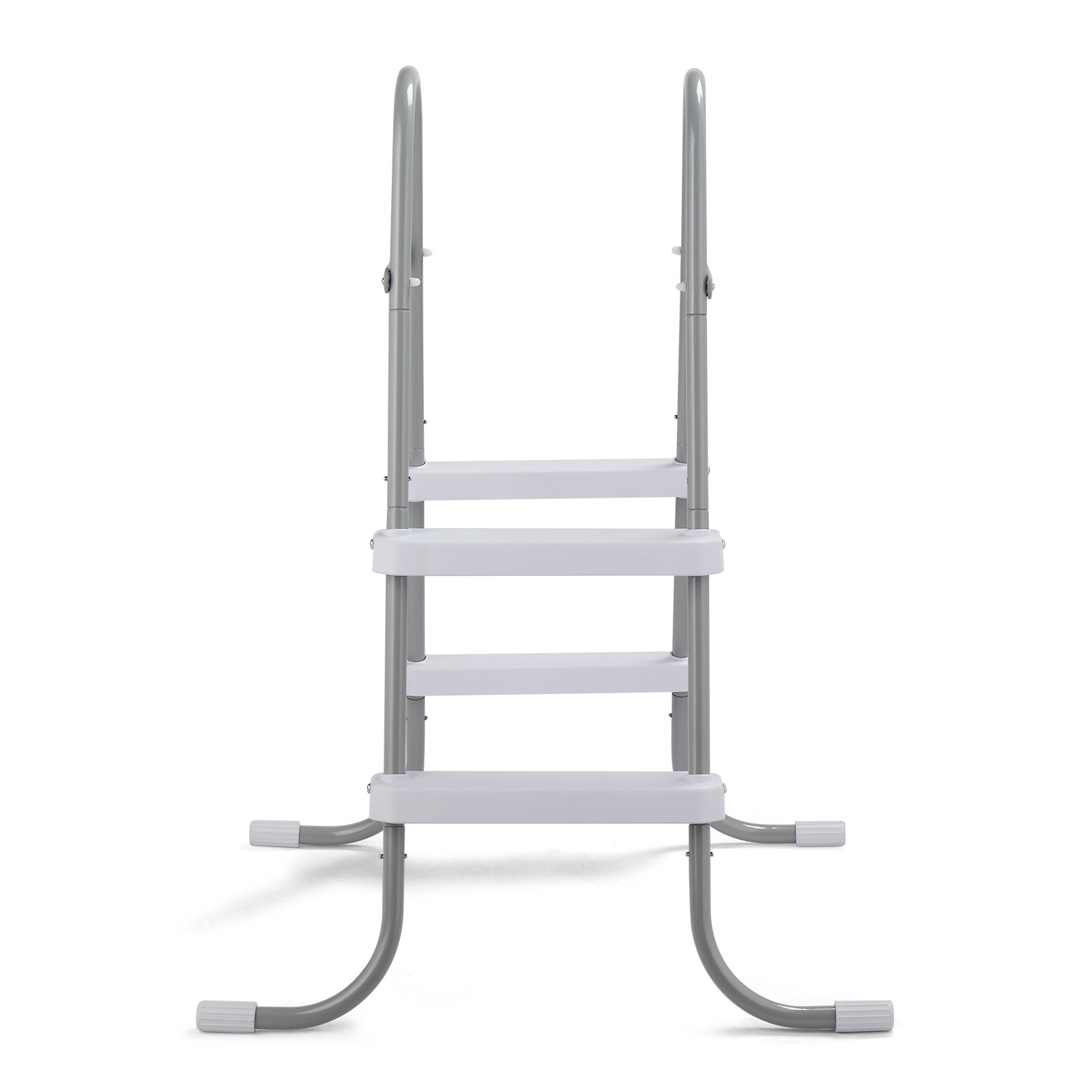 2 Steps 33in Pool Ladder Iron Grey Frame + White Steps