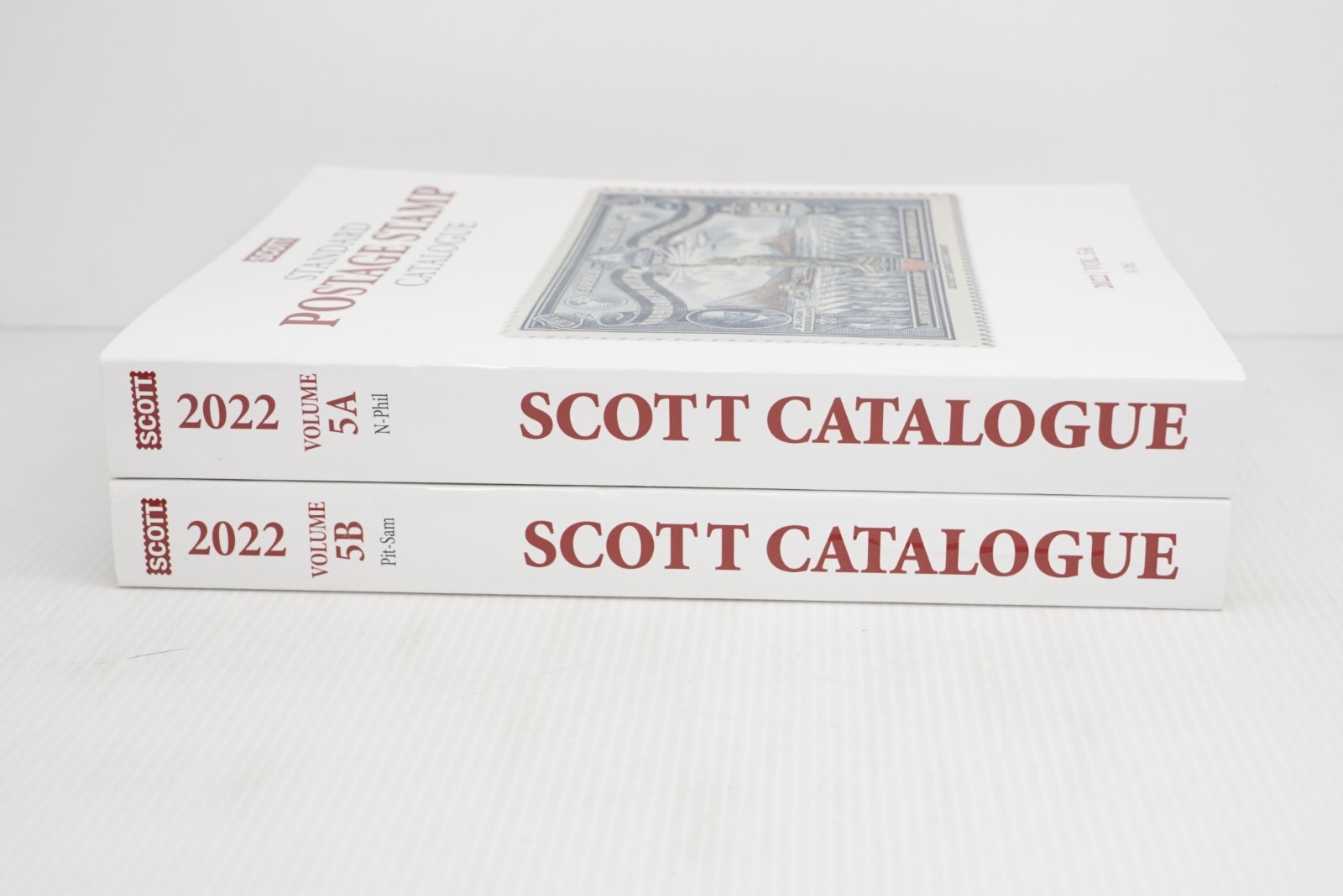 2022 Scott Stamp Catalogue Vol 5A (N-Phil) & 5B (Pit-Sam) Set NZ Norway Russia