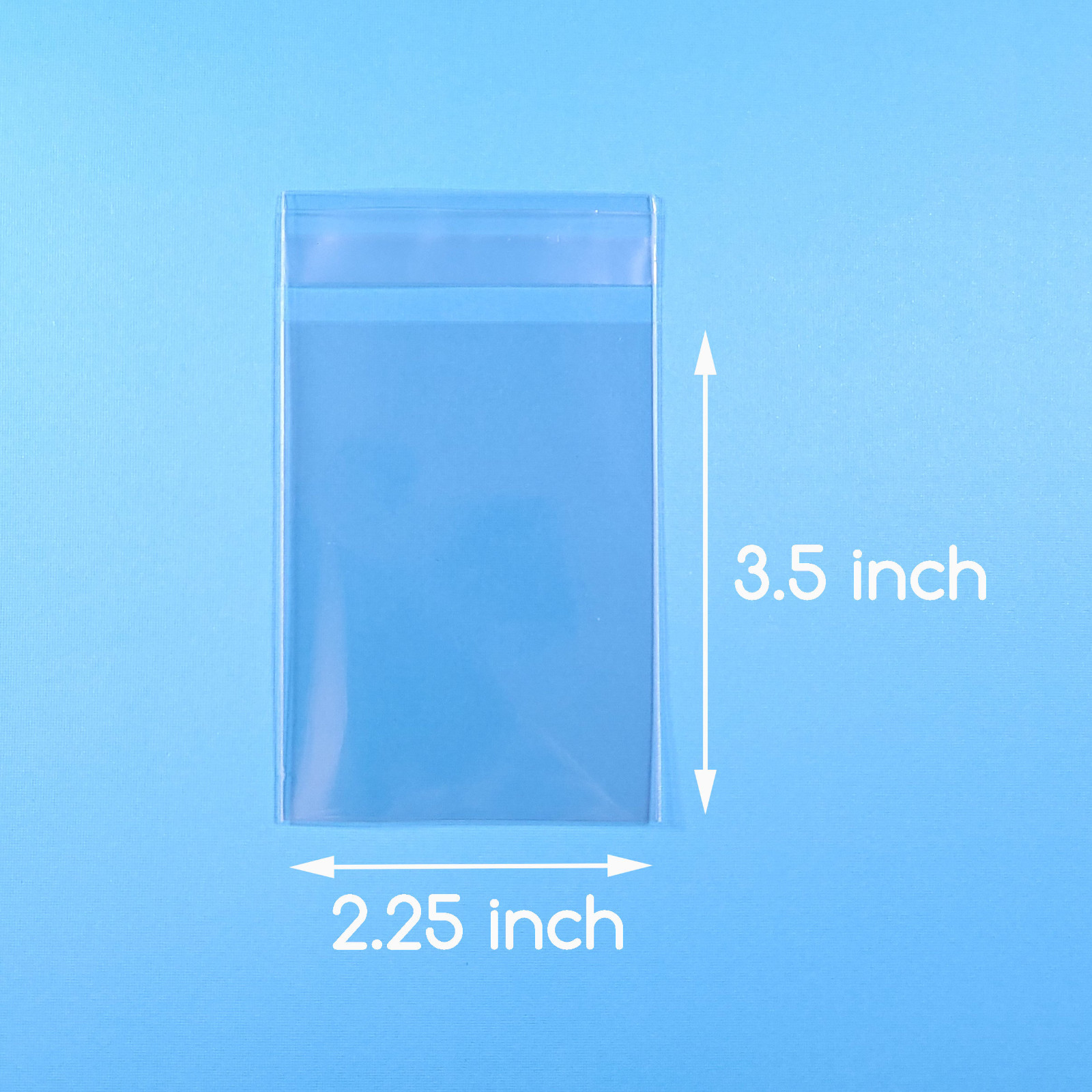 100 2 1/4 x 3 1/2  Clear Cello Self Sealable Bag Cellophane Plastic Packaging