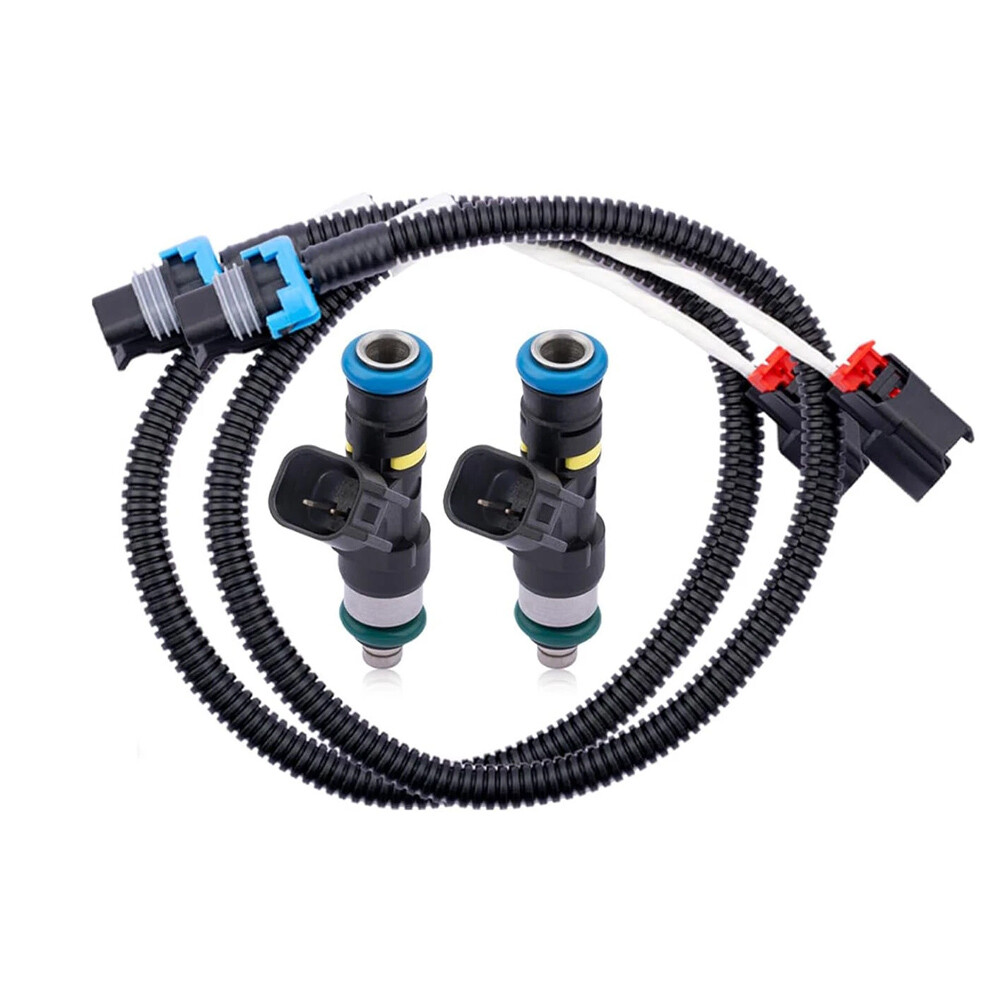For 2011-2014 Polaris Ranger 800 XP 800 Crew 800 2pcs Fuel Injectors w/ Harness