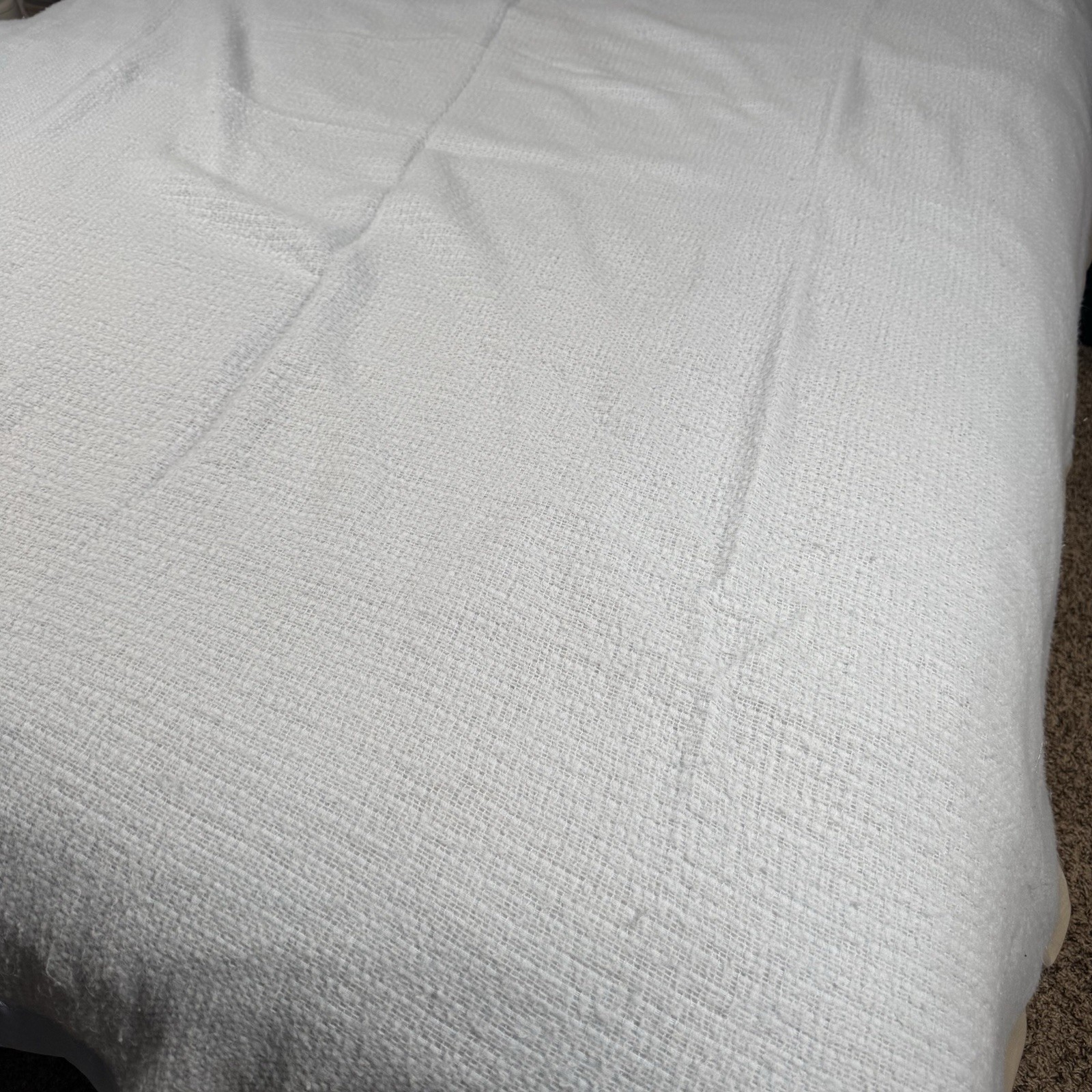 VTG Blue Blanket Thermal Waffle Weave Soft Satin Trim Cannon Mills Co 72x82