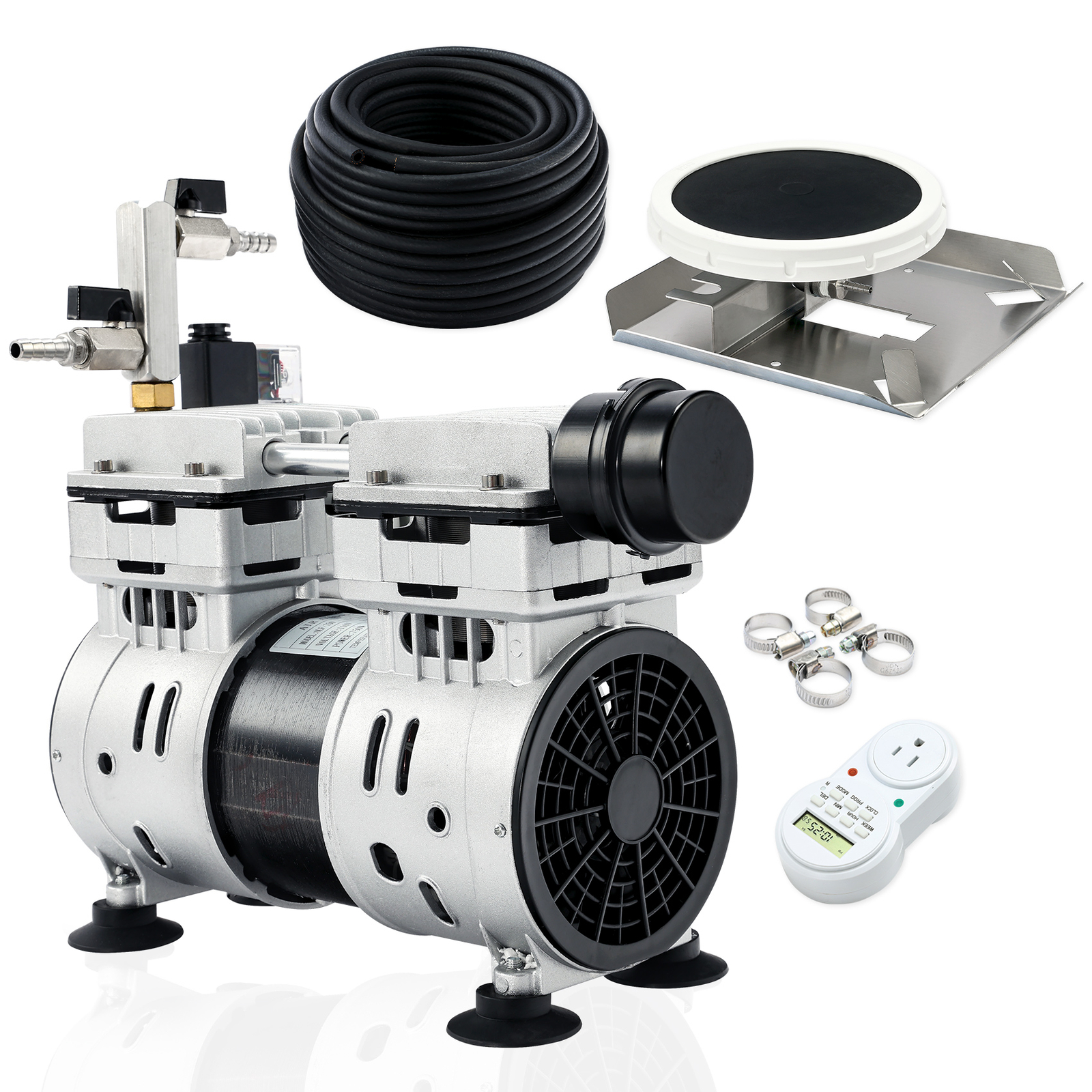 TCFUNDY 750W 5.35CFM Pond Aerator Pond Lake Pool Air Pump Aerator Diffuser Kit