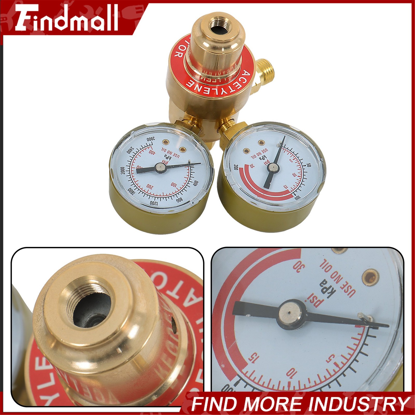 Oxygen Acetylene Gas Regulator Welding Cutting Torch Dual Gauge CGA540 CGA200