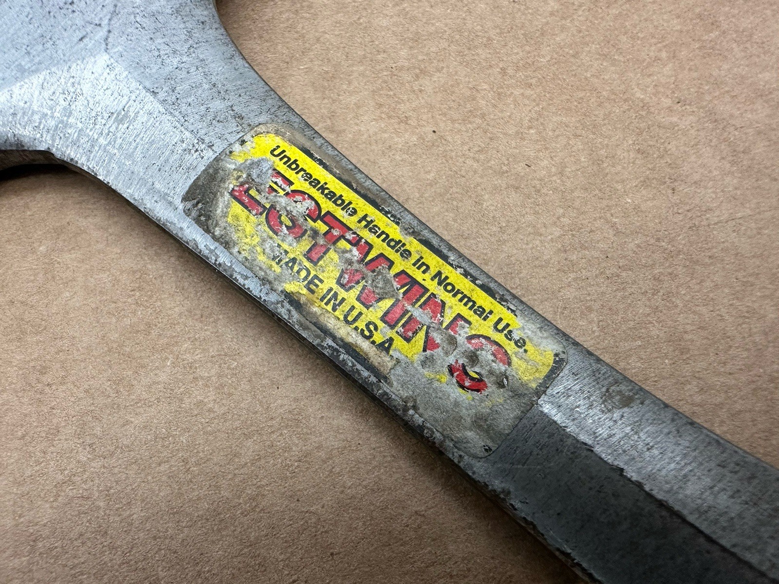 Vintage Estwing Sportsman'S Axe 13" Camping Hatchet USA Steel Leather Handle