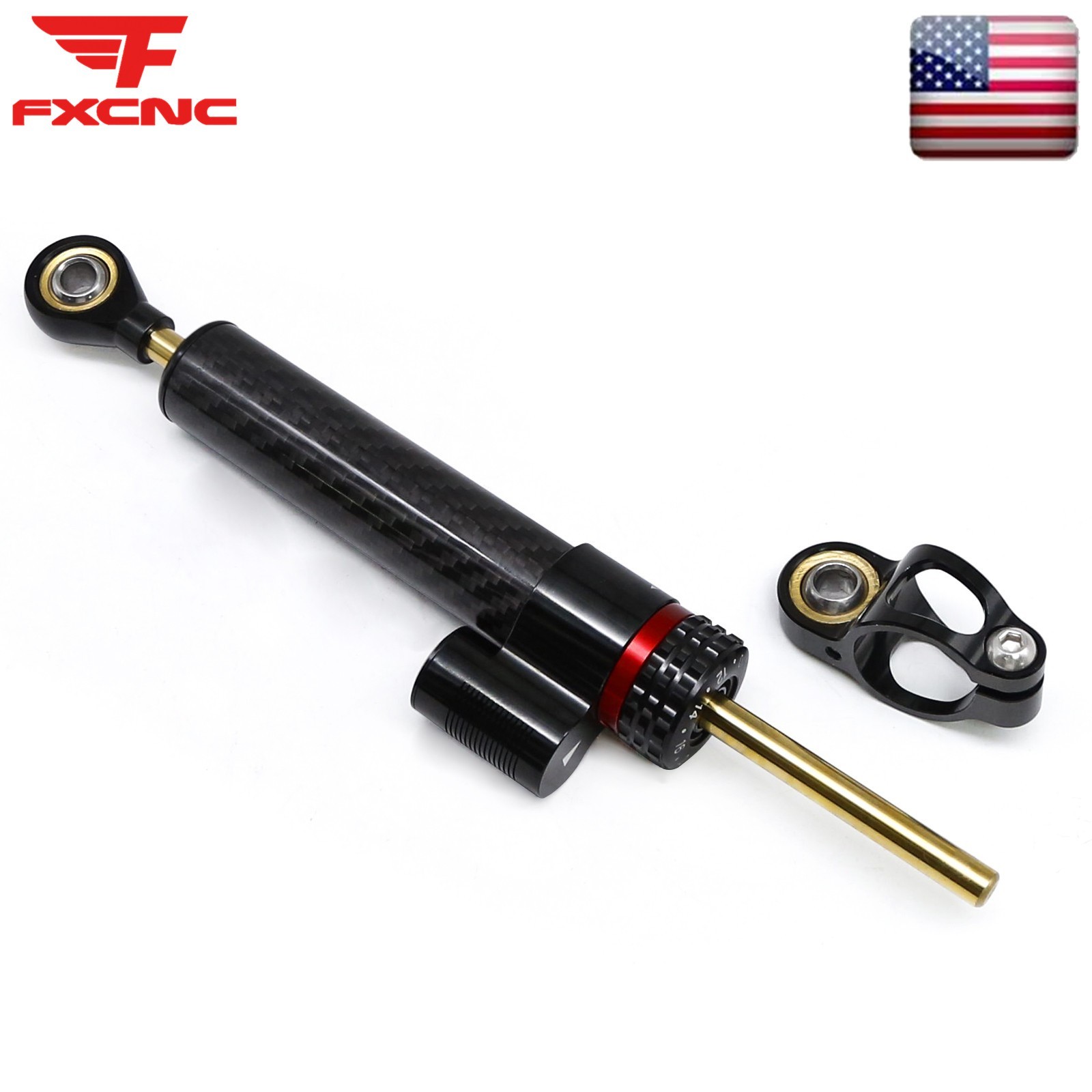 Steering Damper Stabilizer & Mounting Bracket For Kawasaki Ninja ZX6R 2007-2008