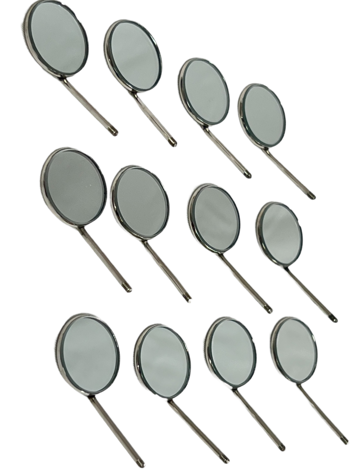 New Premium 12 x Dental Mouth Mirror heads Cone Socket #5 Plain + Free Handle