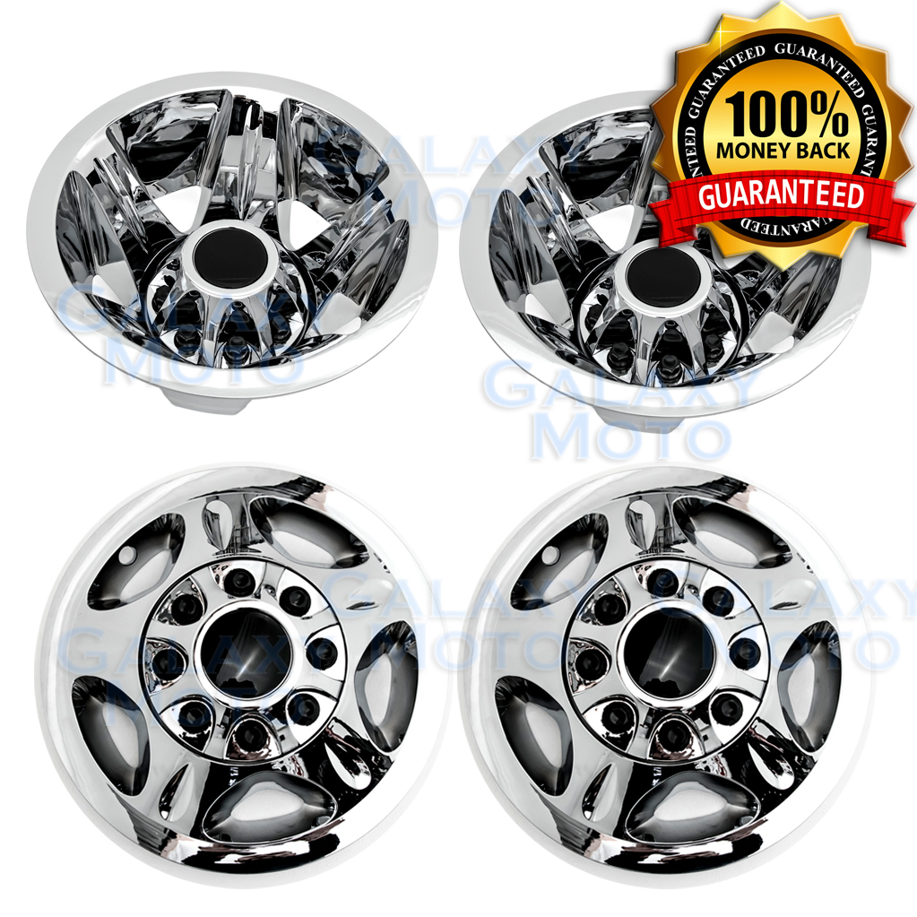 08-10 GMC Sierra 3500 DUALLY ONLY Chrome Wheel Simulator Liner+Center Caps Cover