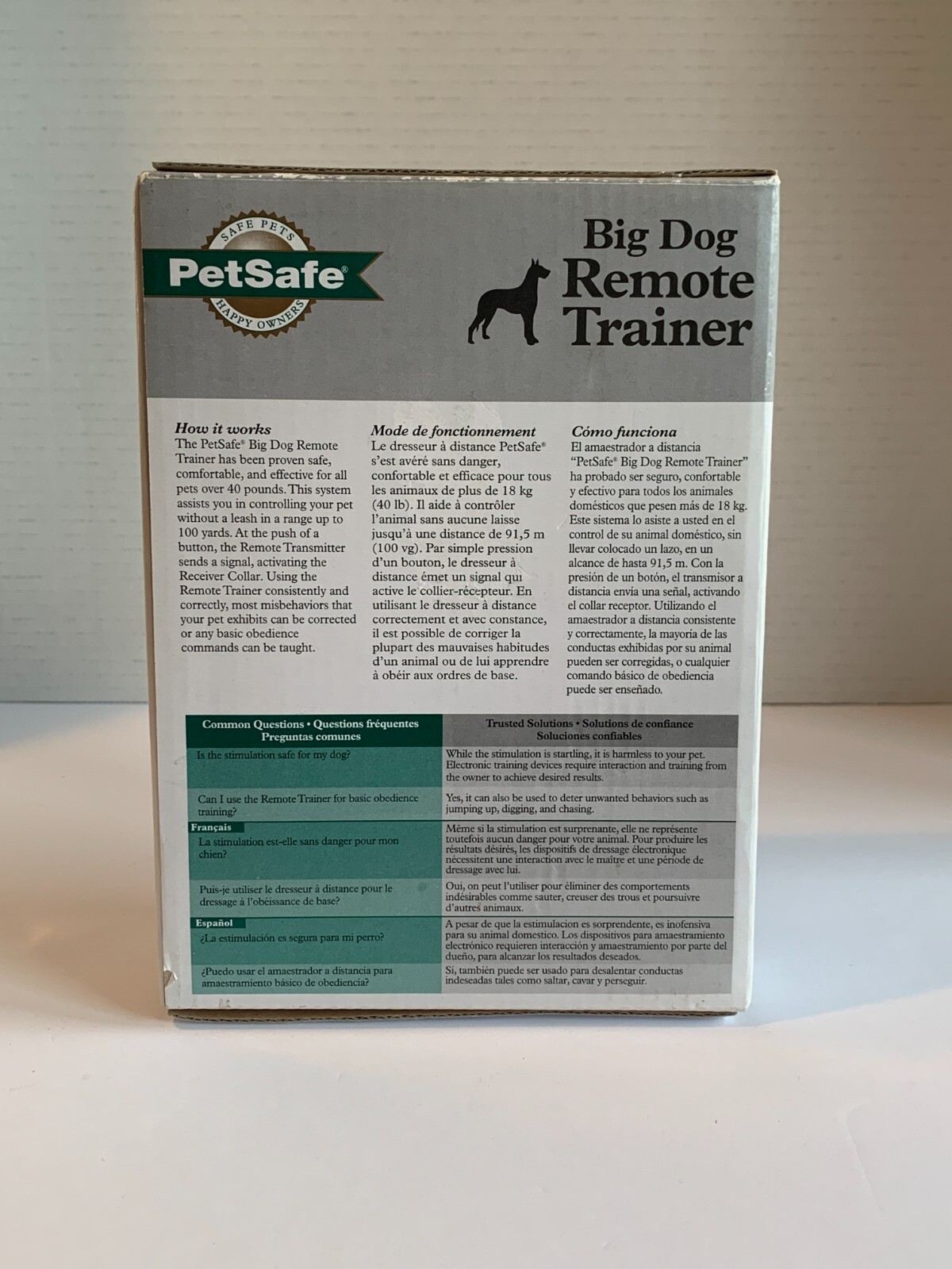 Petsafe Big Dog Remote Trainer 100 Yard Range HDT11-11048 New Factory Sealed Box
