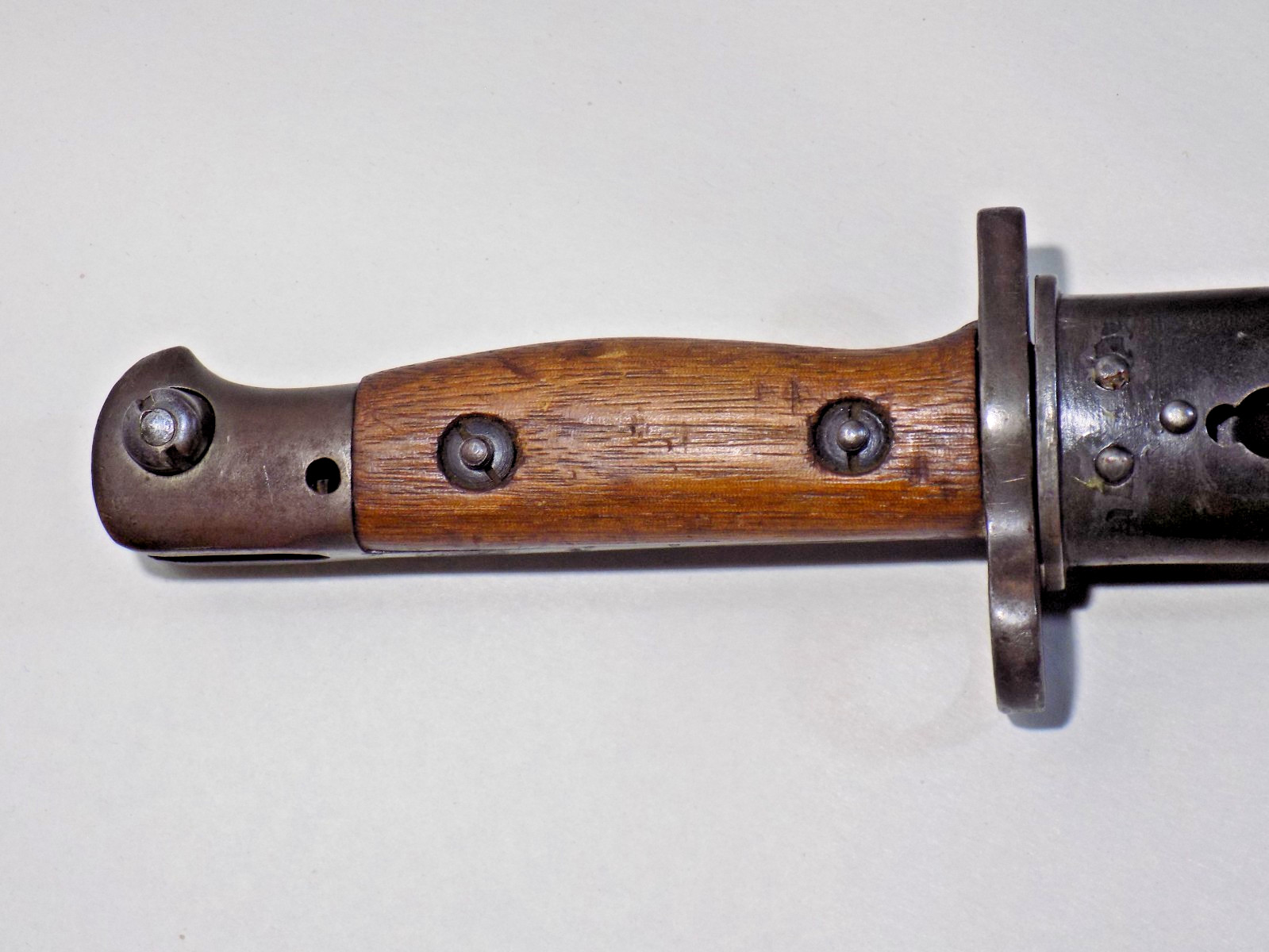 A++ P1907/7907 British Crown-Sanderson Enfield WW1 Bayonet W/Mk1 LeatherScabbard