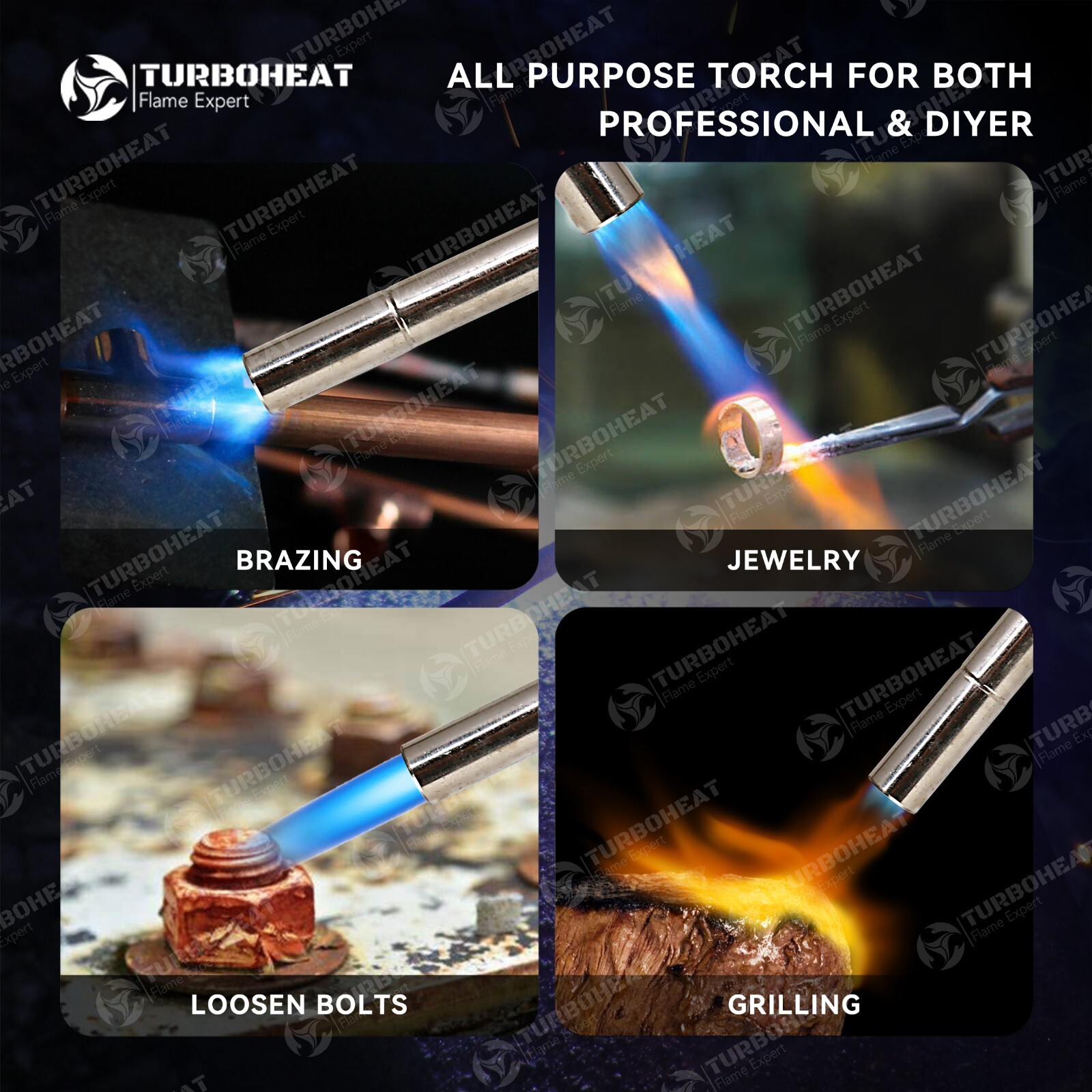 Propane Torch Trigger Start Propane Torch Head with Igniter All-Purpose MAPP Gas