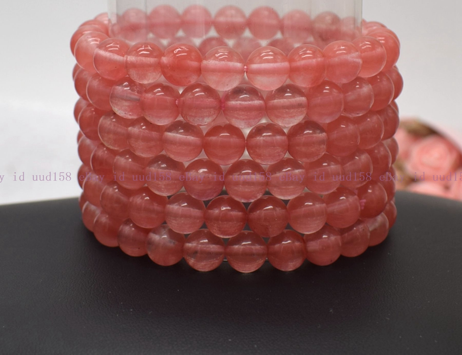 Wholesale Lots 6 Pcs 6/8/10/12mm Natural Gemstone Crystal Stretch Bracelet 7.5”