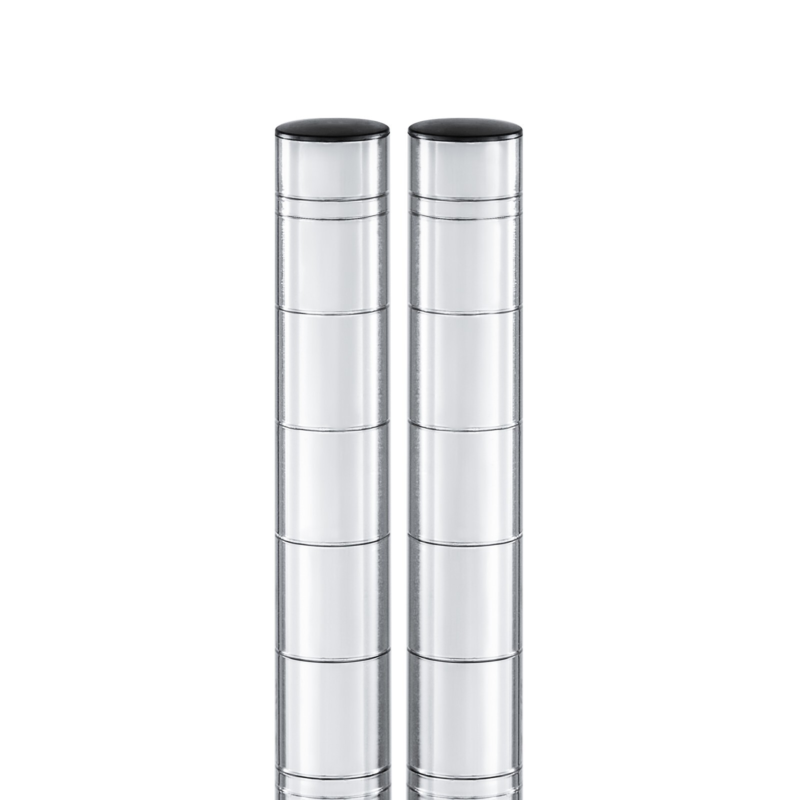Seville Classics 72-Inch Chrome NSF Shelving Poles (2 Pack)