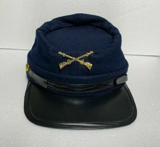 Union Army Civil War Replica Wool Kepi with Crossed Rifles Size Medium
