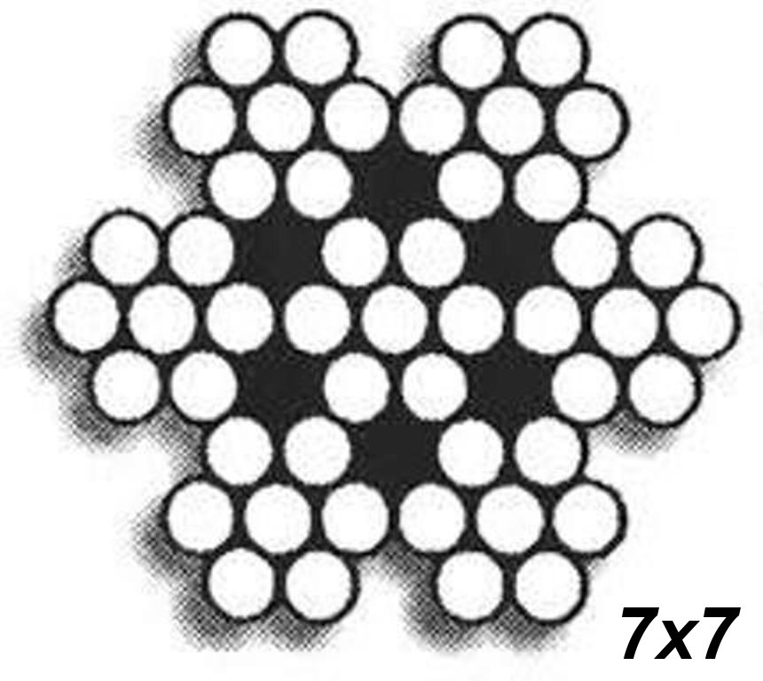 Steel Aircraft Cable Wire Rope Hot Dipped Steel Galvanized Cable w/ Cable Clamps