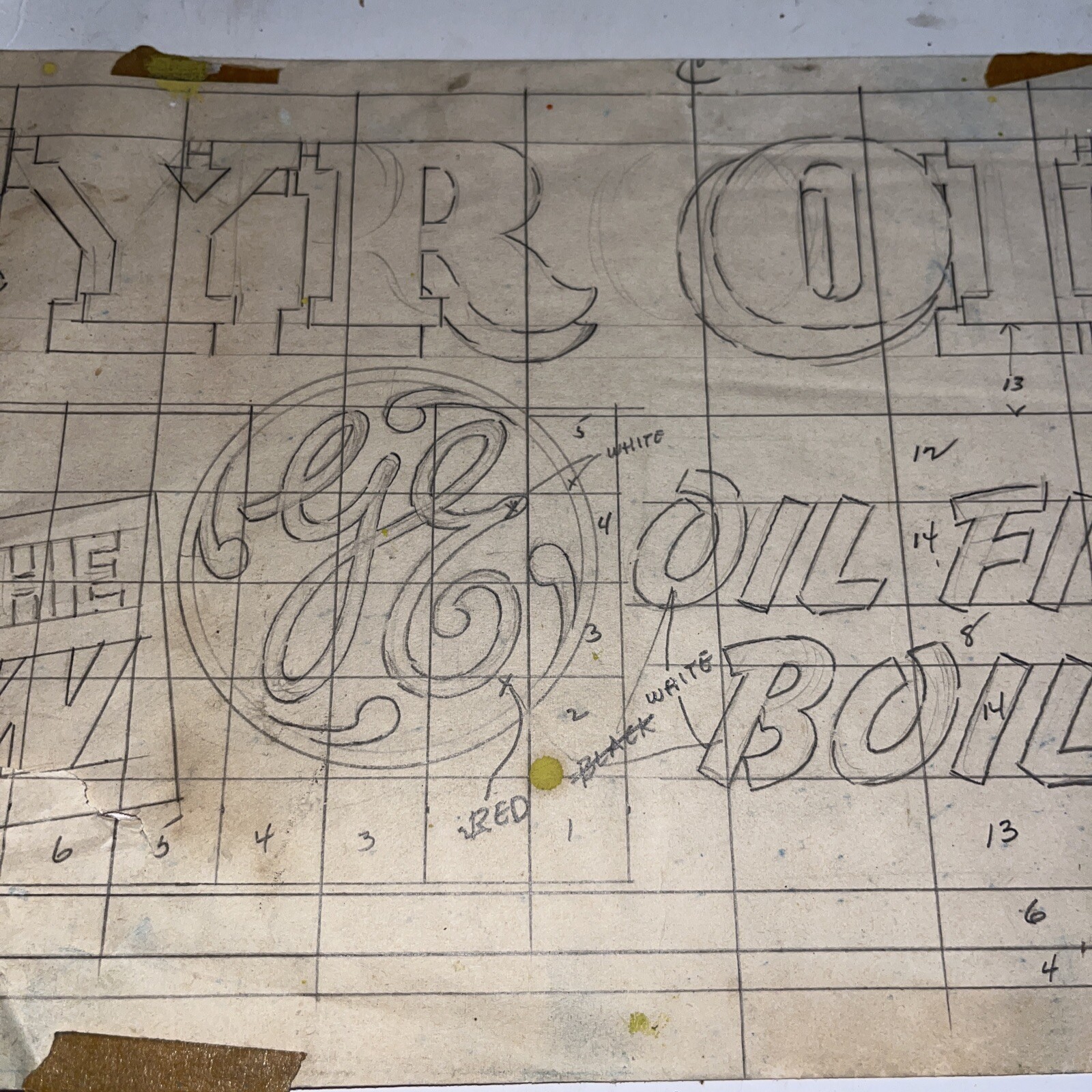 Vintage Billboard Advertising Sample: Cyr Oil General Electric GE Fired Boiler