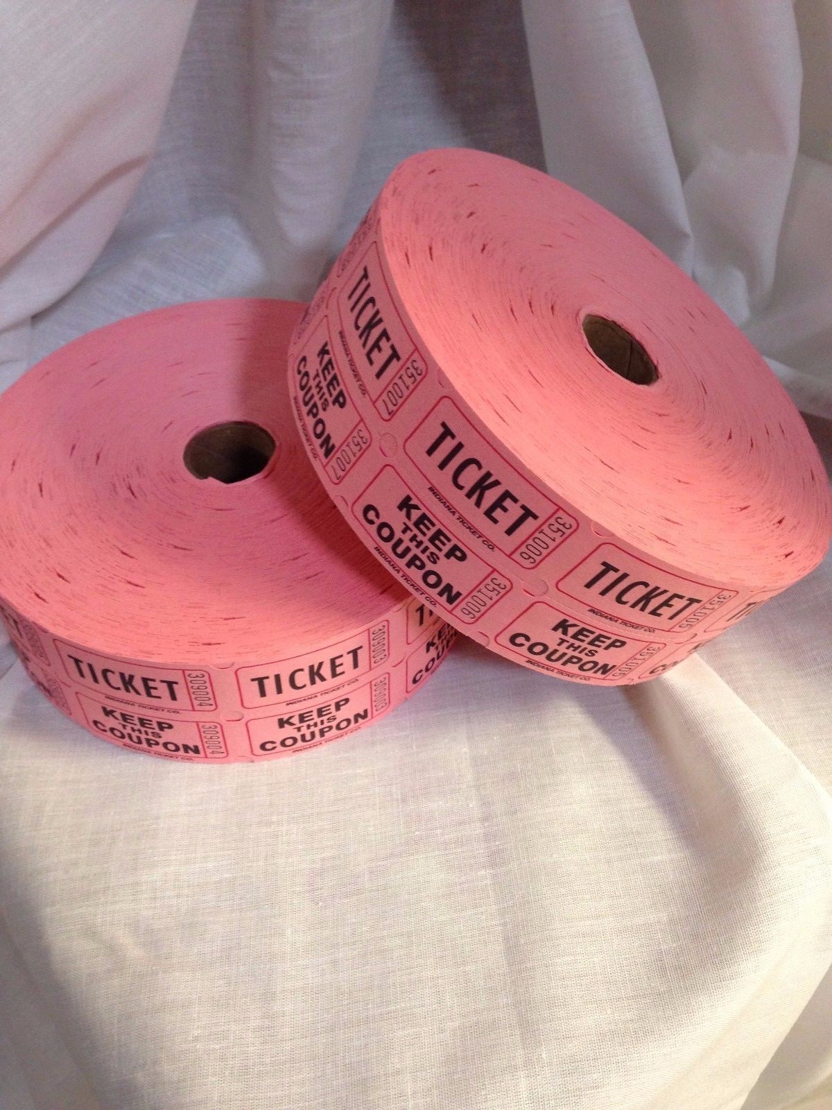 1 Case Raffle Tickets 20 Rolls 2000 Ea. 50/50 Assorted Double Stub Split the Pot