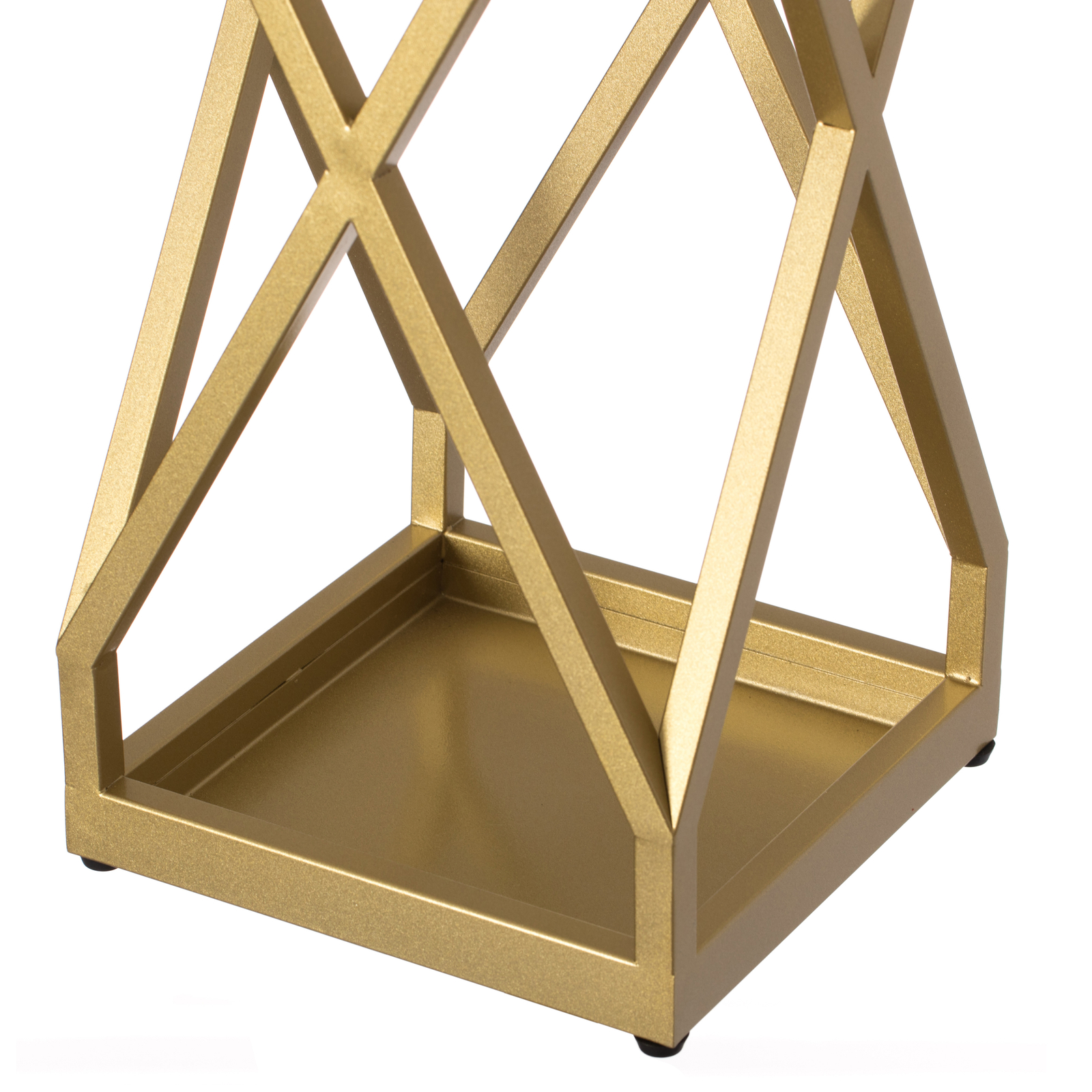 New Decorative Gold Square X Design Umbrella Holder Stand for Indoor and Outdoor