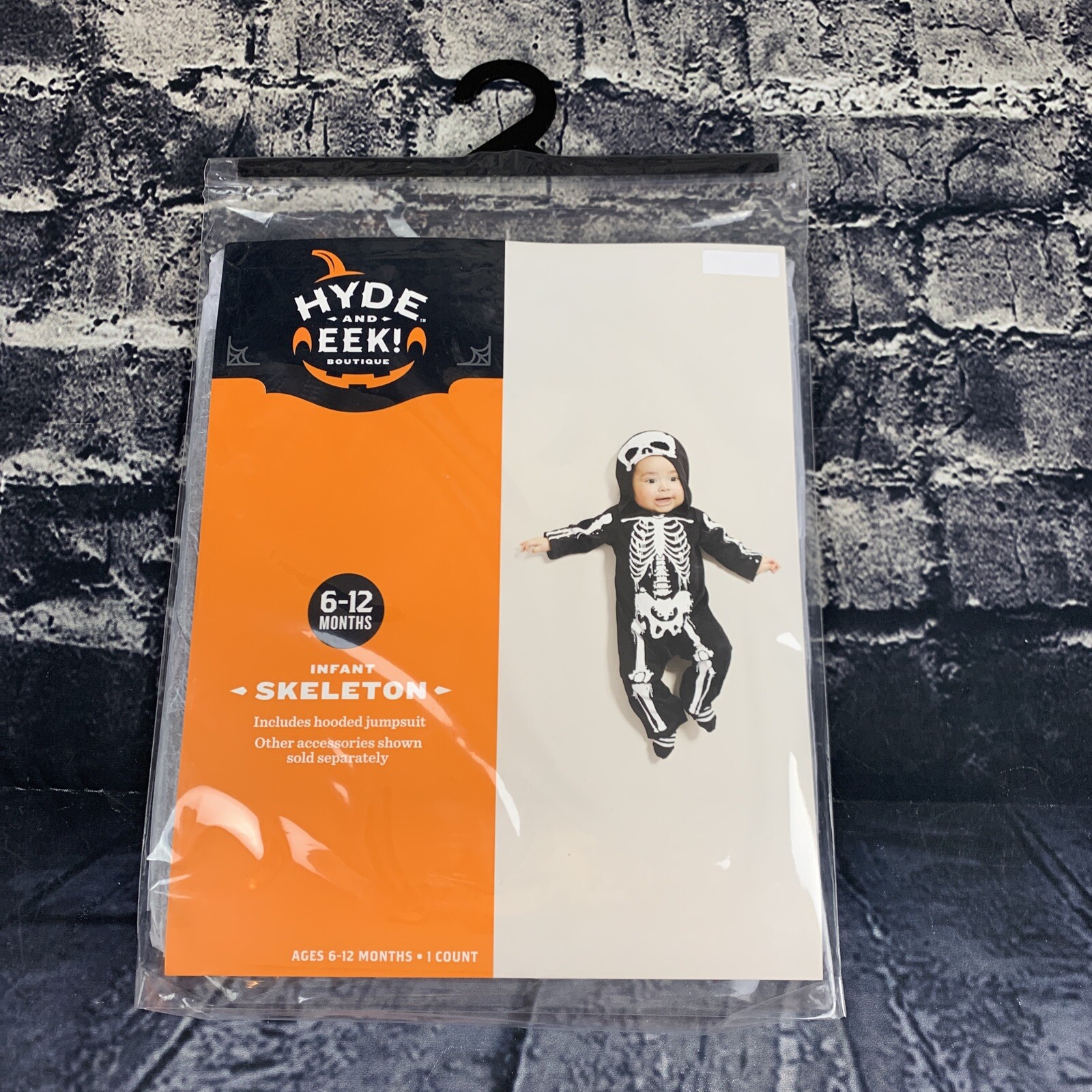 Hyde & Eek 6-12 Month Skeleton Hooded Costume Jumpsuit