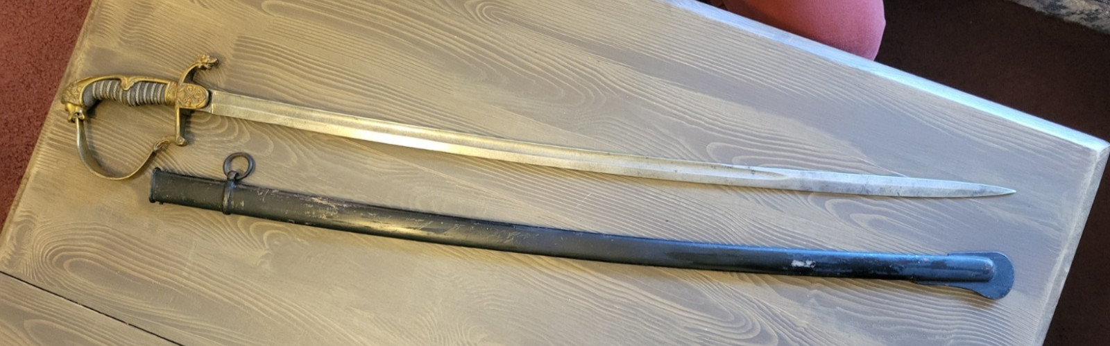 Antique WWI German/Prussian Triple-Etched Lion's Head Officer's Sword