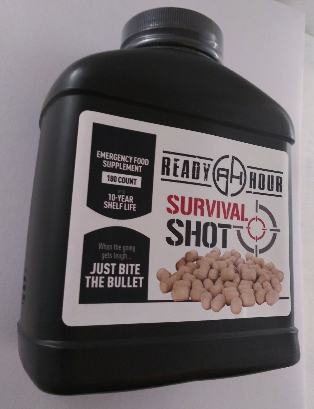 Survival Shot 180 Emergency Food Prepper Tablets Ready Hour 10-year Shelf Life