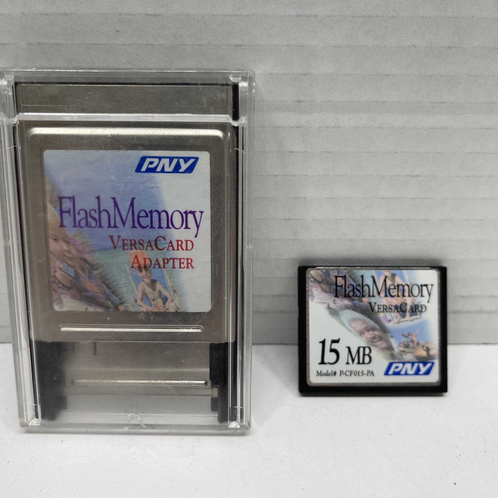 PNY VersaCard Compact Flash Memory Adapter With15 Mb Card