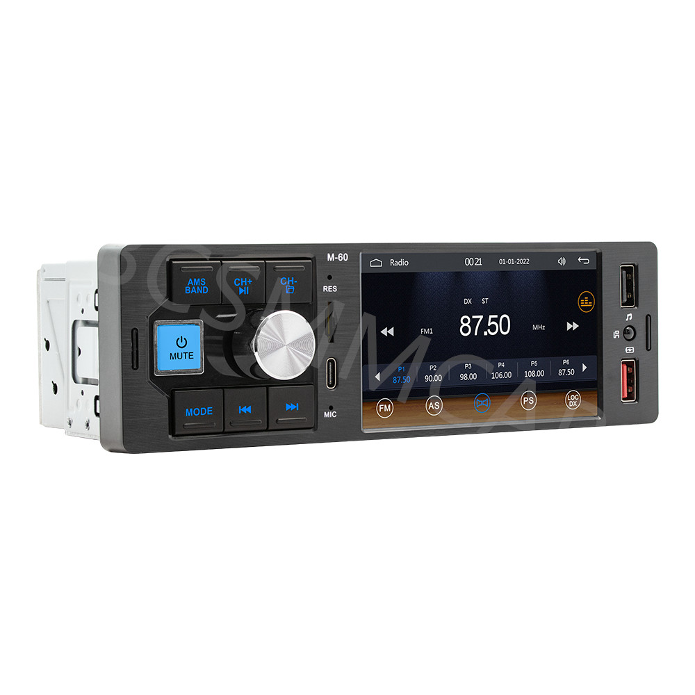 1DIN Car Stereo Player For Apple CarPlay 4.1in Touch Screen BT FM Radio USB AUX