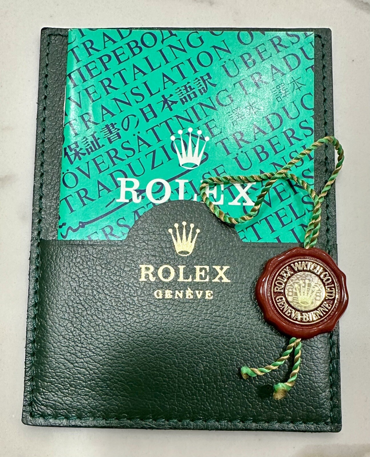 Genuine Rolex Papers Holder Translation Booklet + Red Tag SET 90s -early 2000s