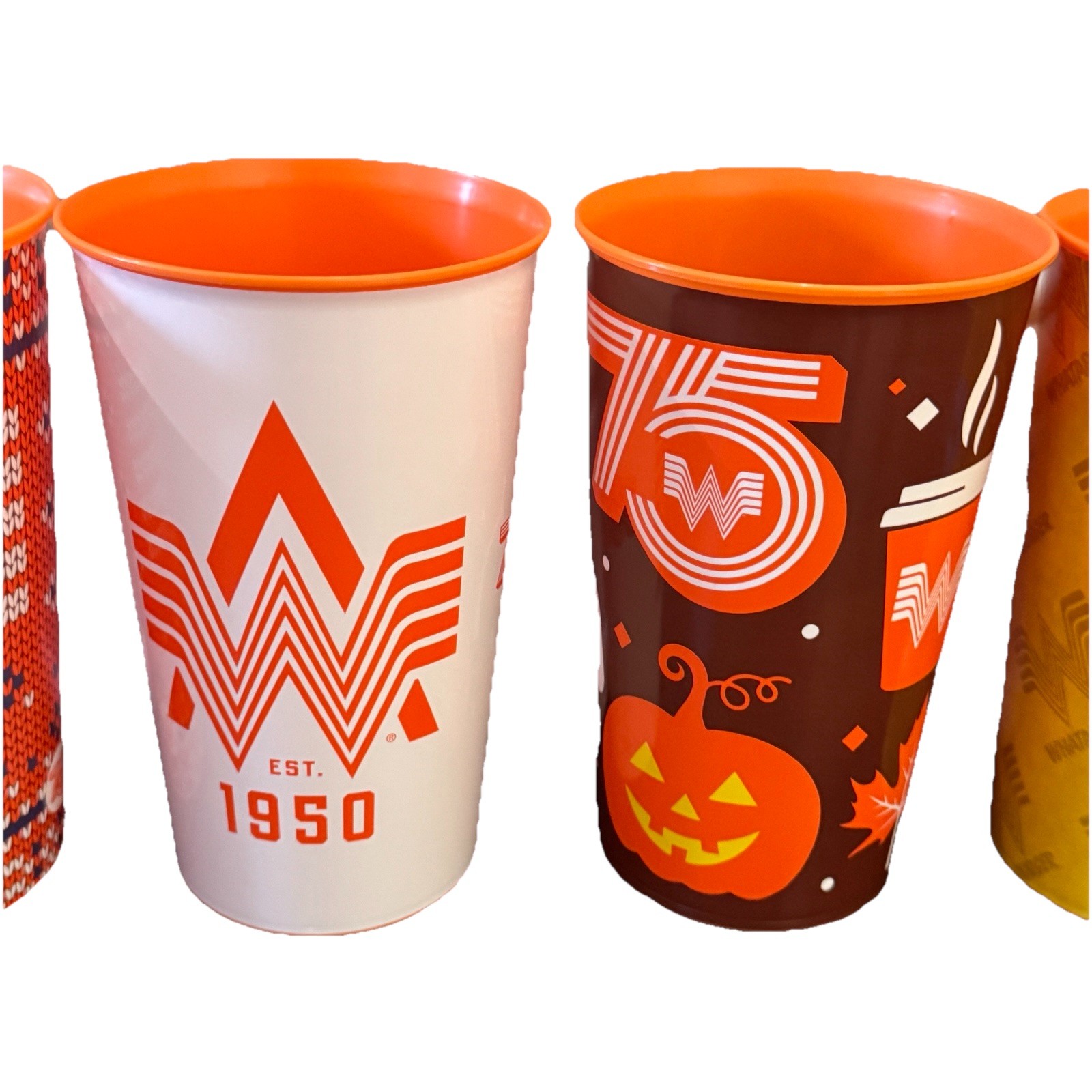 WHATABURGER 75th Anniversary Limited Edition 32 oz Collector Cups Set of 10, New