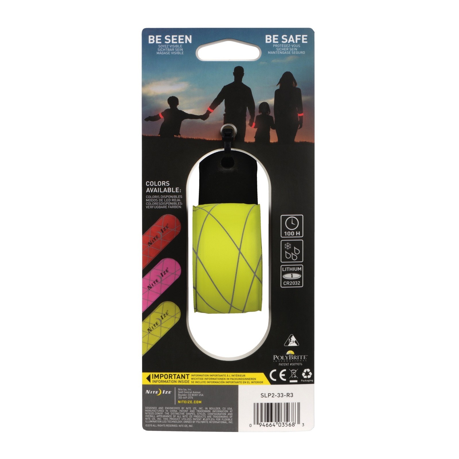Nite Ize SlapLit LED Slap Wrap - Neon Yellow/Red LED (2-Pack)
