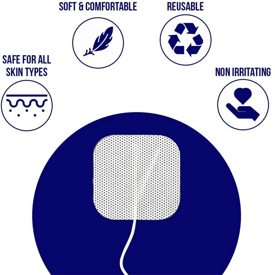 40 TENS Electrode Pads EMS Replacement Unit 7000 3000 2x2 Muscle Stimulator BULK