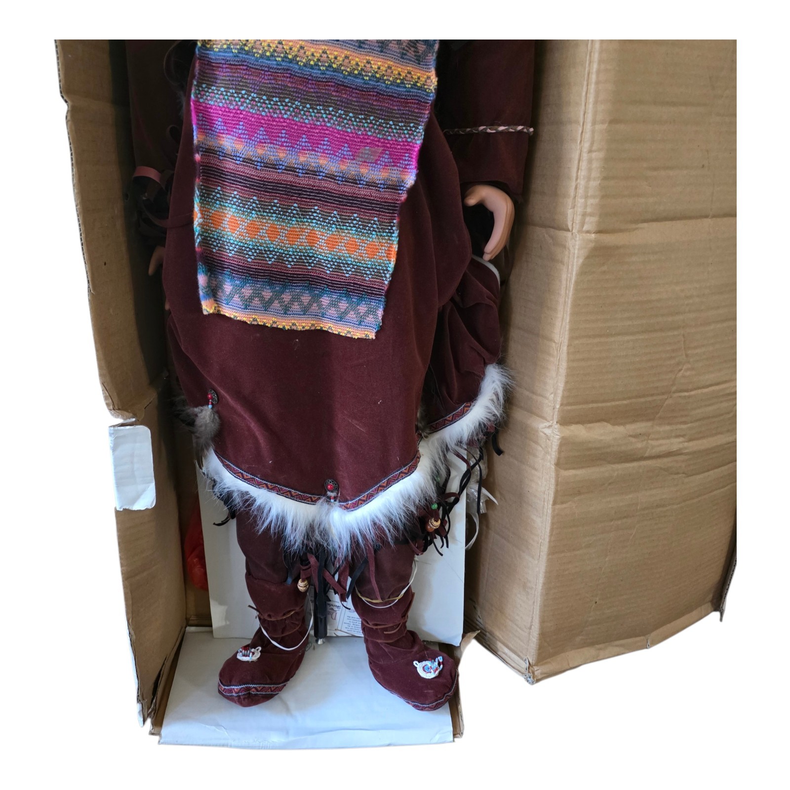 Vintage Duck House Heirloom Native American Doll “Sokanon” 48” Life Size w/ Box