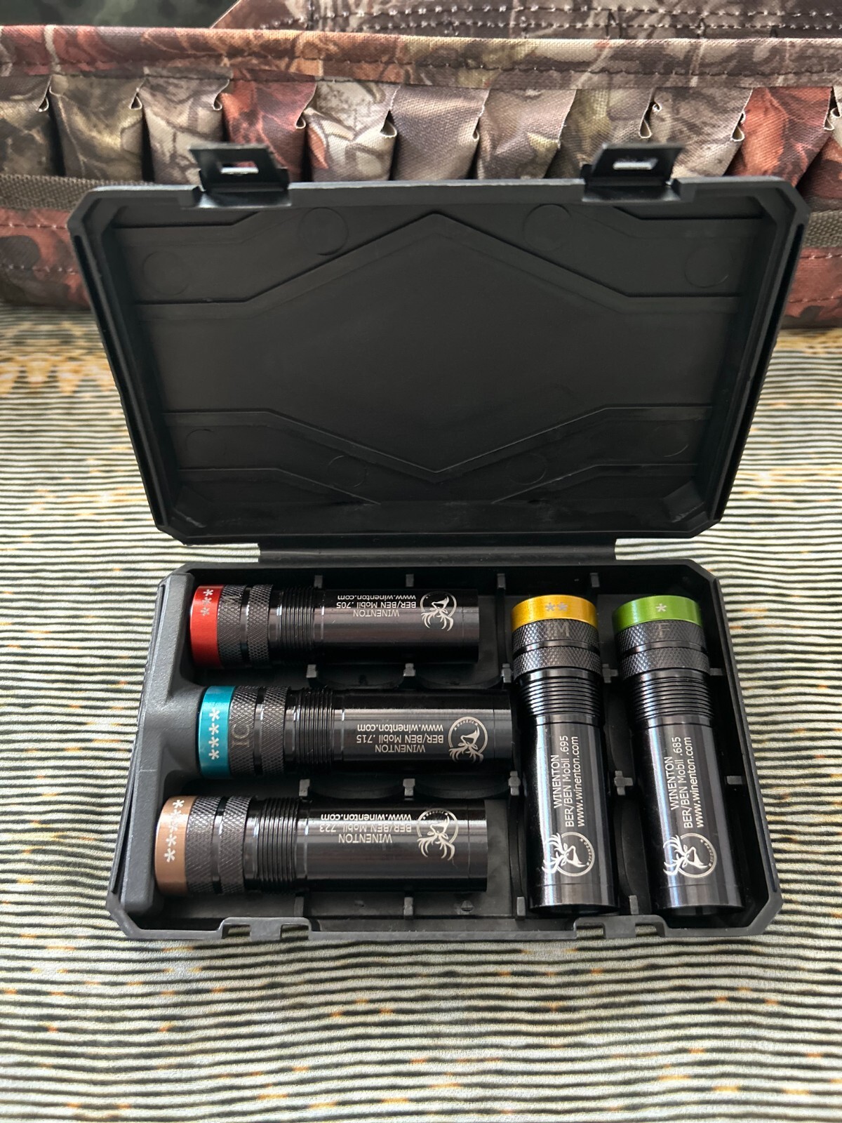 Beretta/Benelli Mobil Thread Extended Choke Tubes Set 12ga Black 5x / Winenton