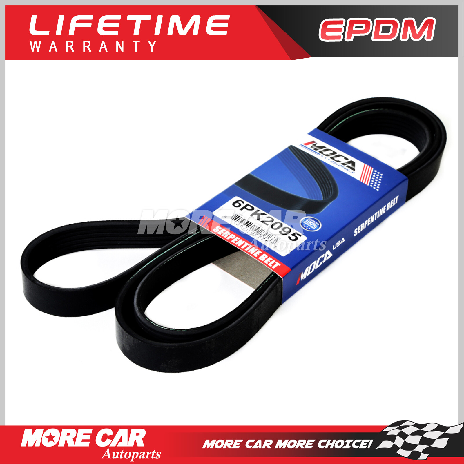 EPDM Serpentine Belt for 89-08 Cadillac Dodge Grand Caravan Charger Ford Mazda