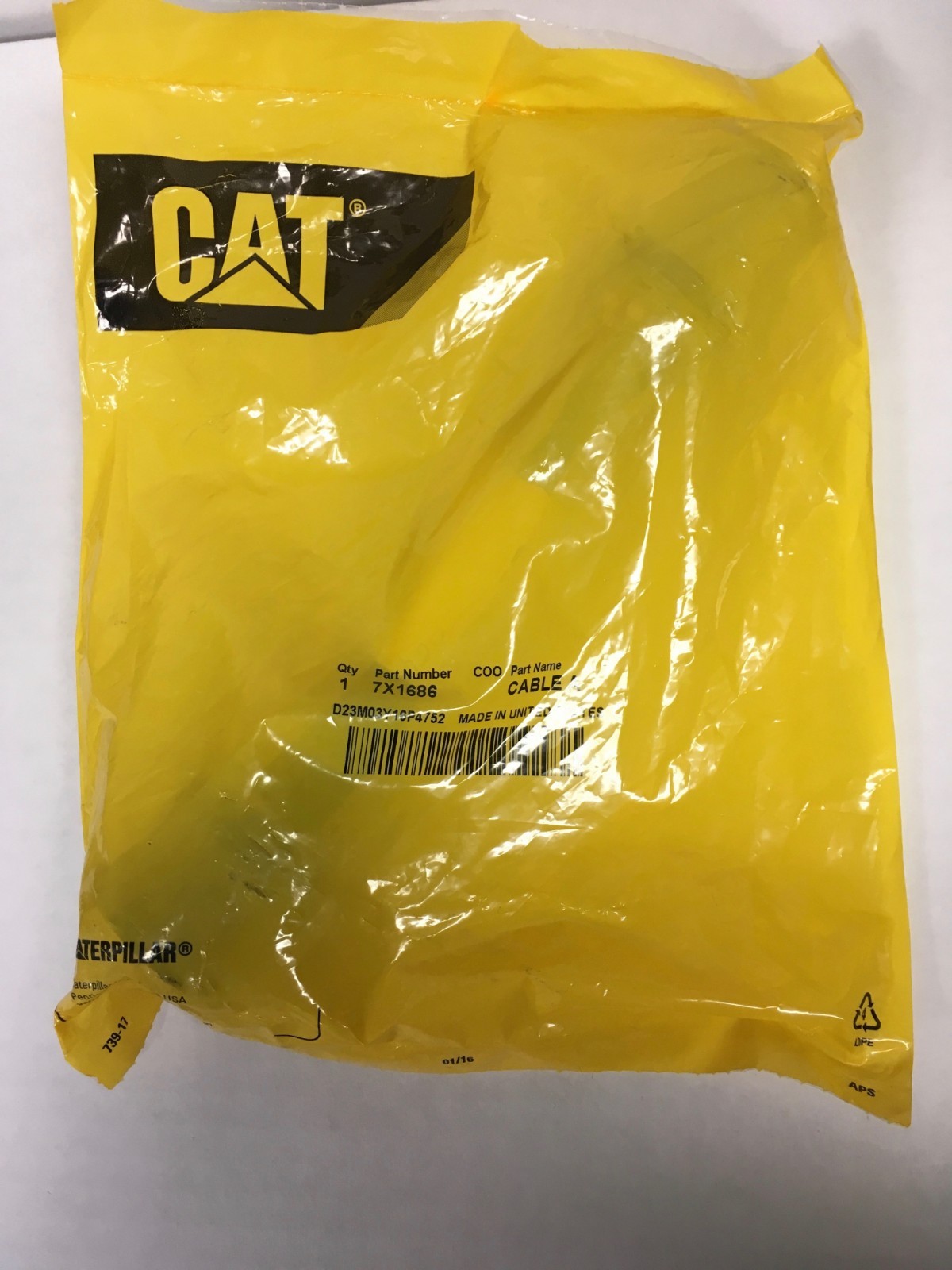 NEW -Genuine OEM CAT Caterpillar 6 PIN Cable Adapter Truck Engine 7X1686 7X-1686