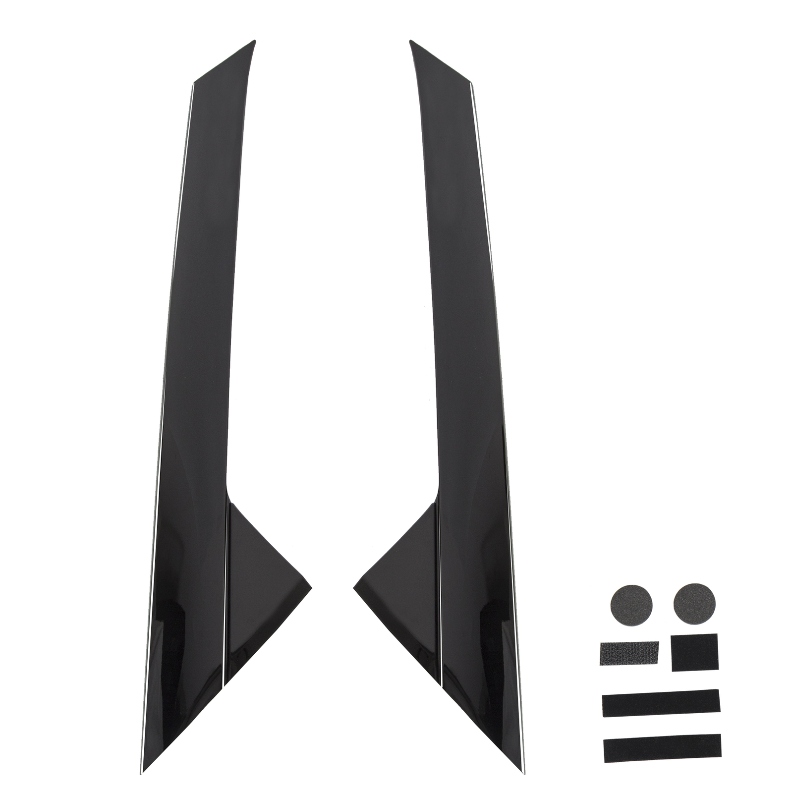 Fit 2011-2019 Ford Explorer Pair Windshield Outer Pillar Trim Molding Left Right