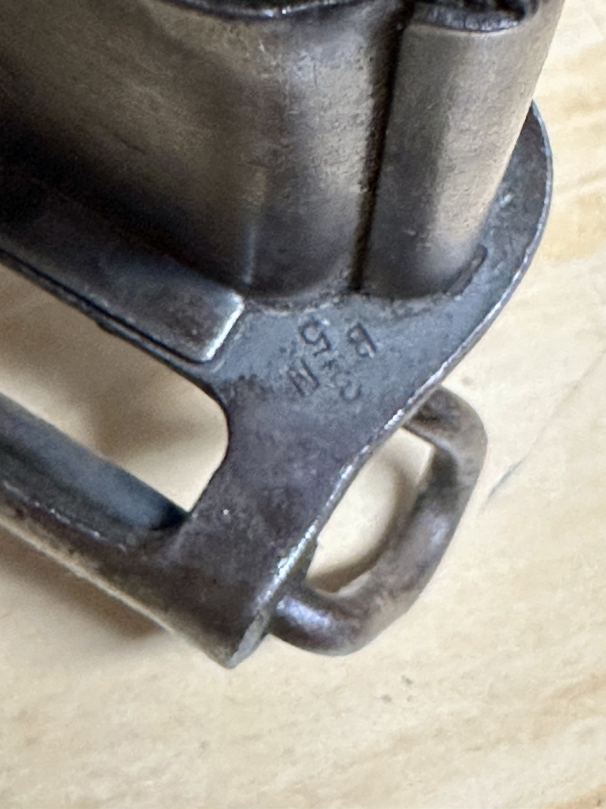 Pre-WWI US M1905-E1 10” Bayonet SA 1909 Springfield Armory Marked USS OKLA BB 37