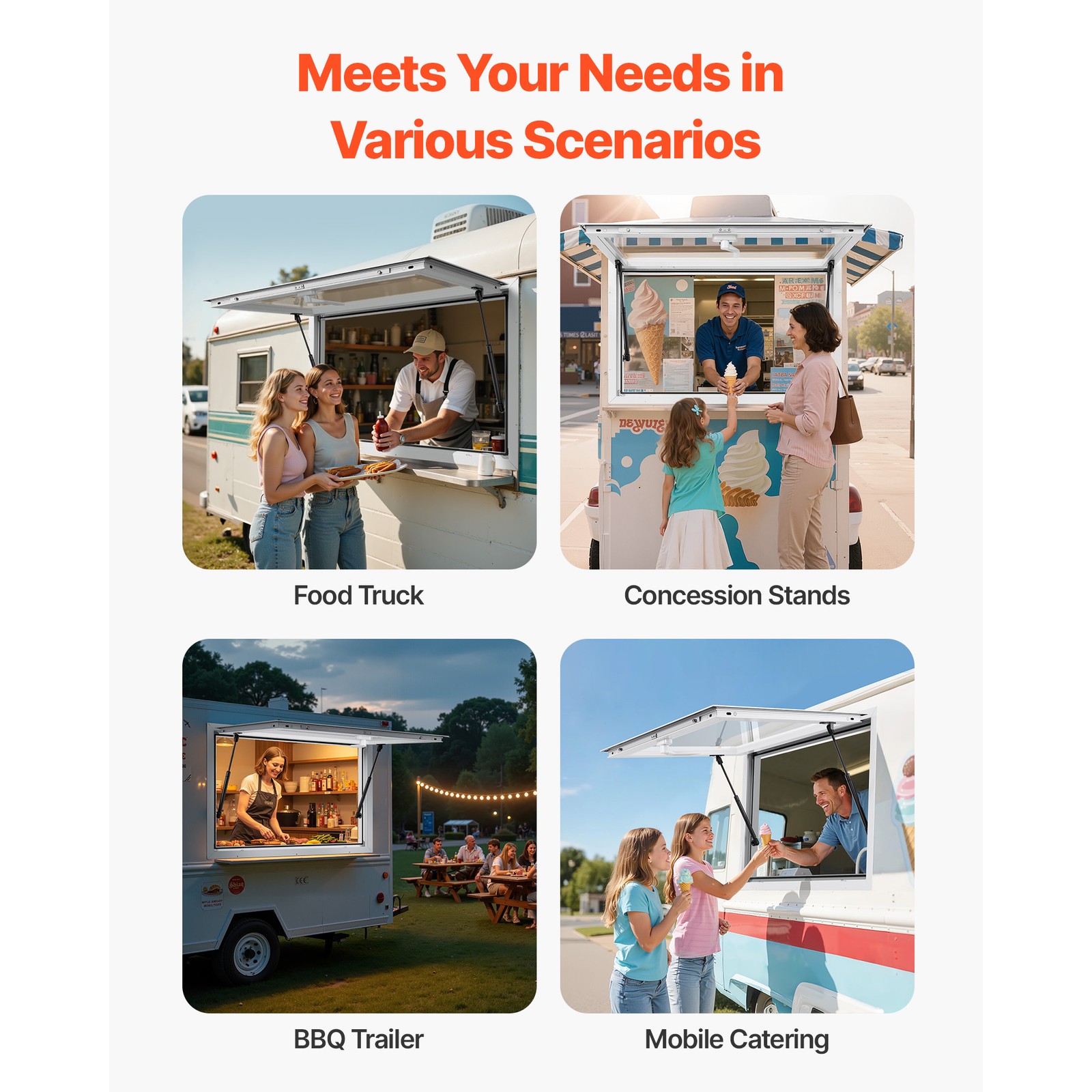 Uimoso 36x24in Food Truck Service Window with Awning,Aluminum Alloy Construction