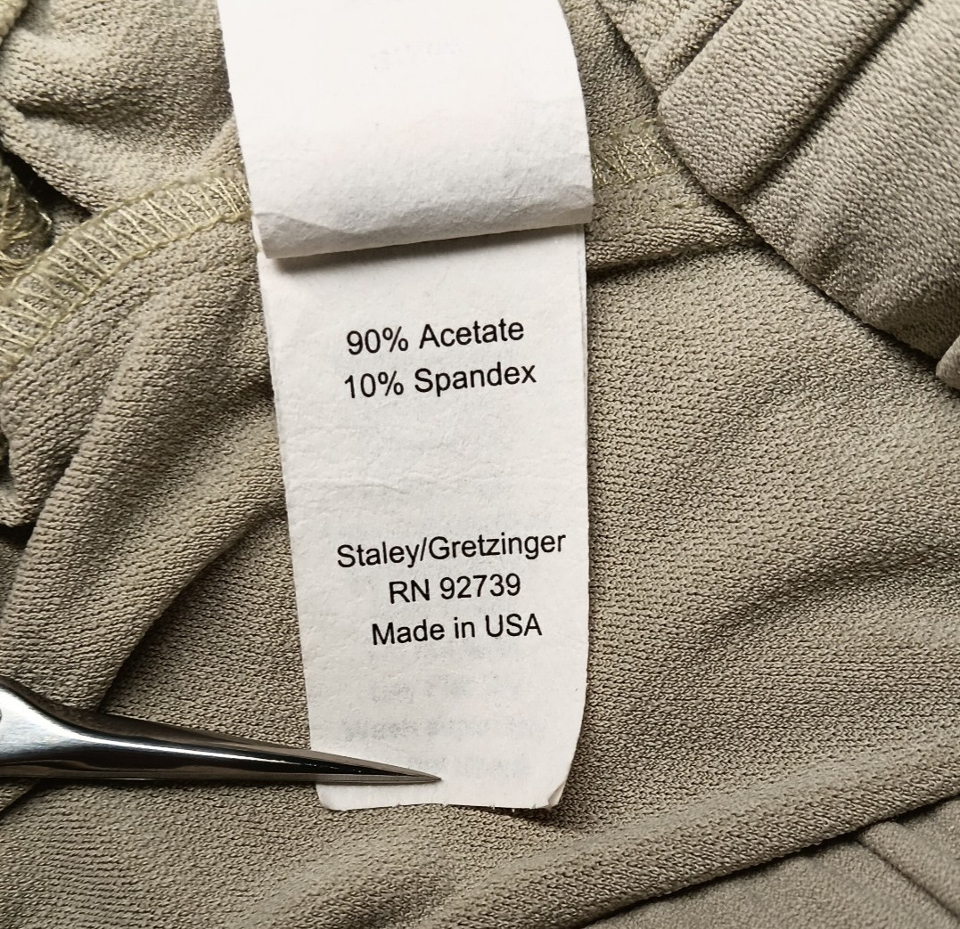 Vintage Staley Gretzinger Art to Wear Pants S Green HandPainted Peacock Feathers