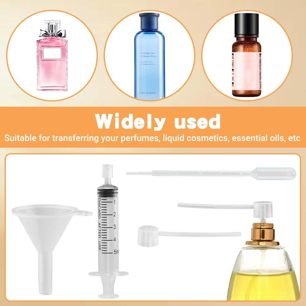 Perfume Refill Tool Kit, 10Pcs Plastic Perfume Dispenser Transfer Pump Set, Cosm