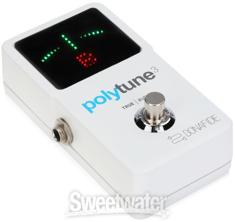 TC Electronic PolyTune 3 Polyphonic LED Guitar Tuner Pedal with Buffer