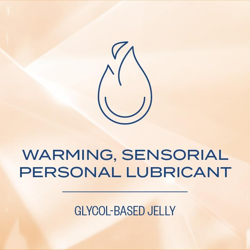 Warming Jelly Lube, Sensorial Personal Lubricant, Glycol Based Formula, 5 Fl Oz