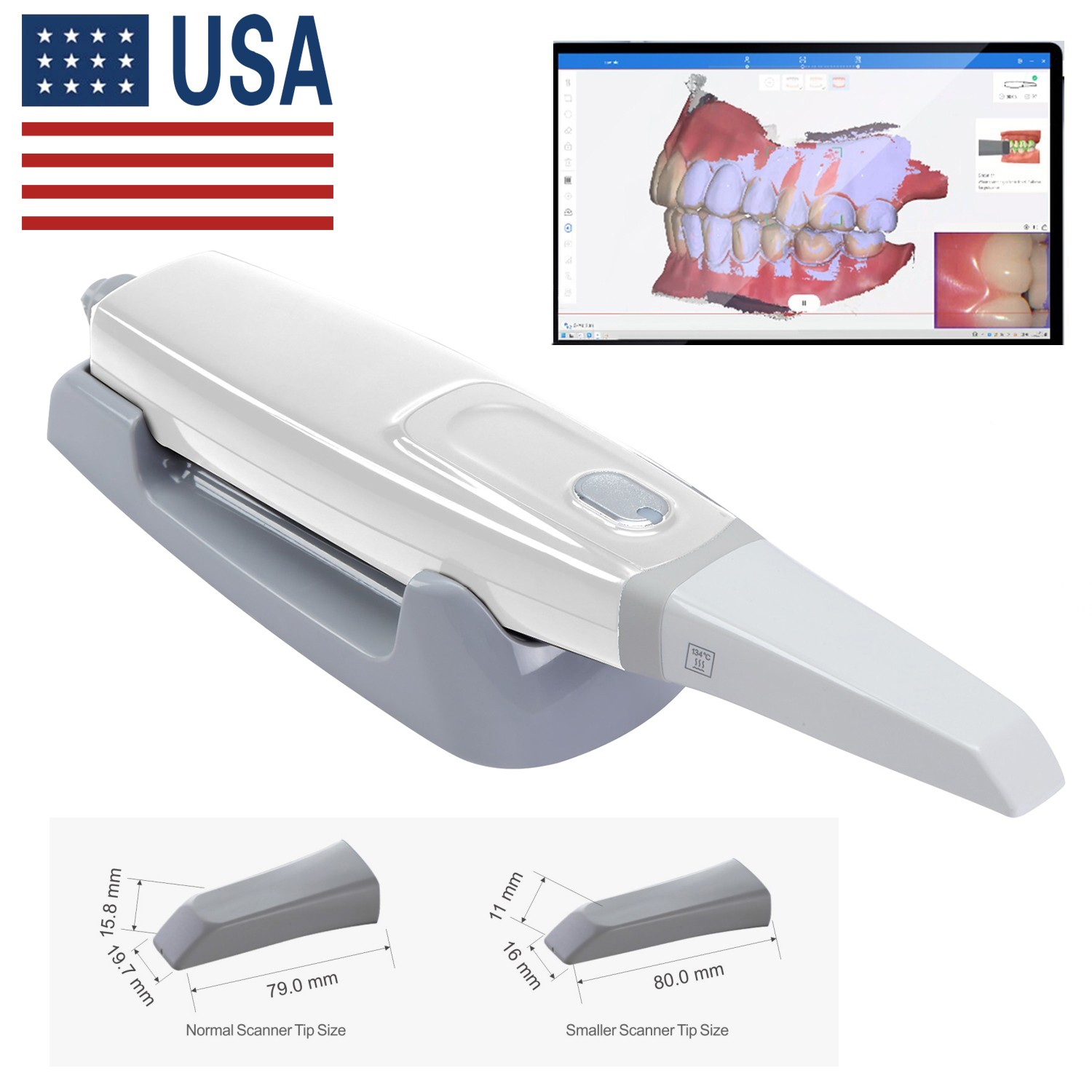 Dental Digital Imaging Scanner for Restorations, Implants 3D Intraoral Scanner