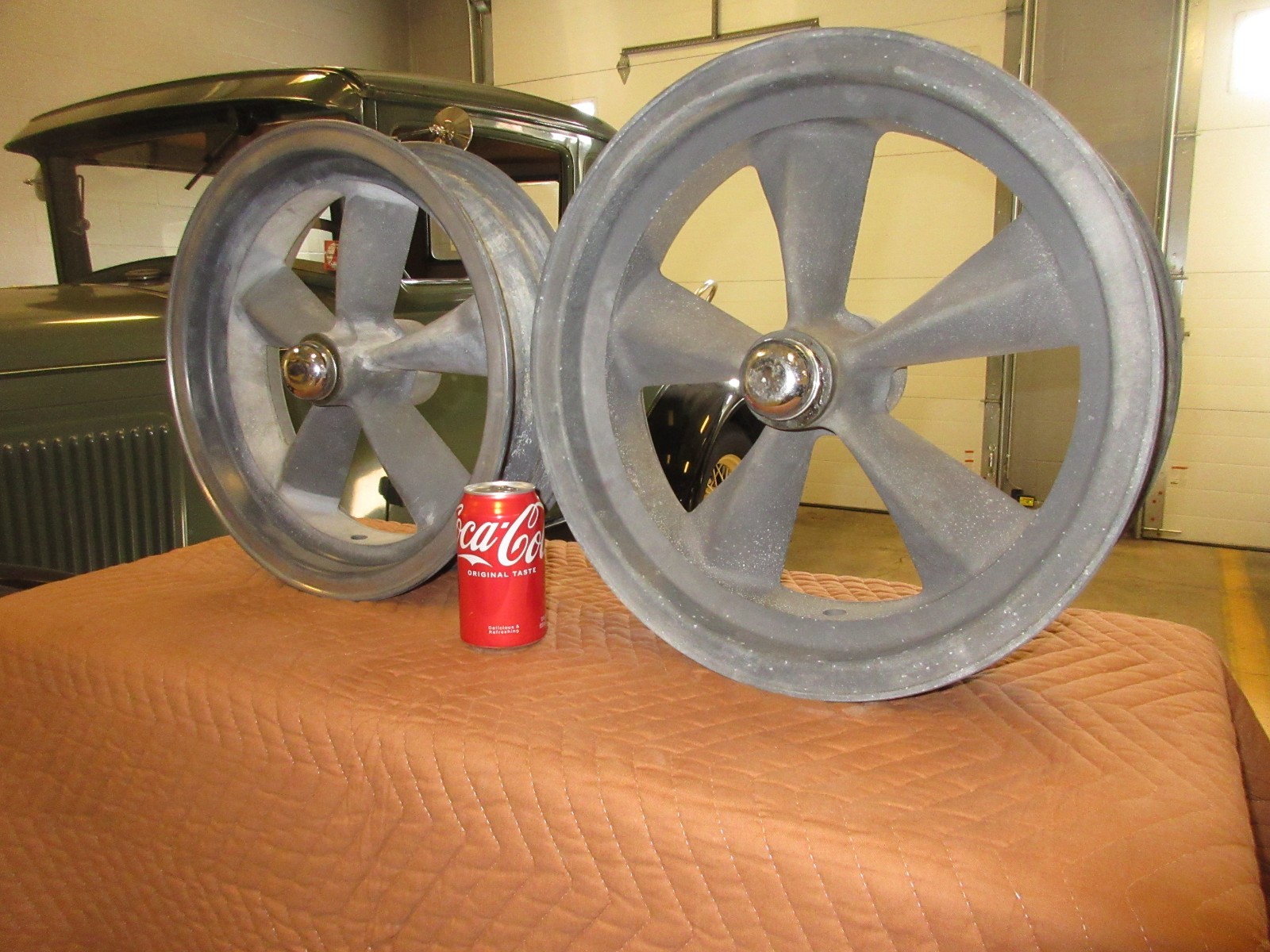 MAGNESIUM WHEEL DRAG STRIP RACE CAR SPINDLE MOUNT 15X4 HISTORIC 1959 Orig. Boxes