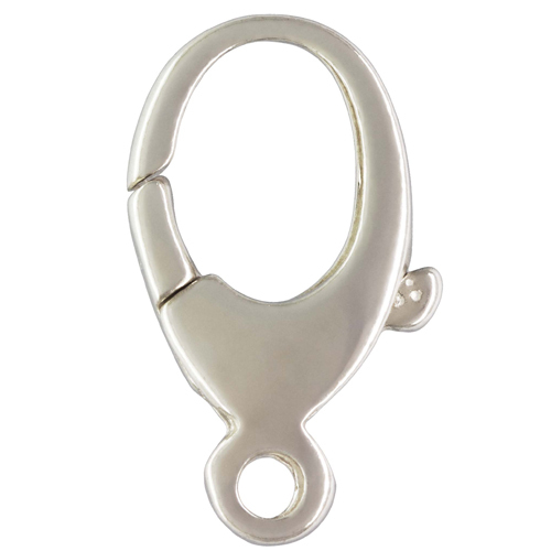 Sterling Silver Lobster Clasp, Large Balloon Clasp, Oval Cast Catch, 17mm Large