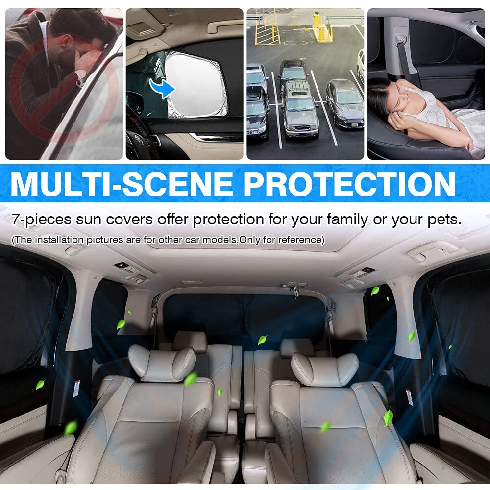 T TGBROS Side Windows Sunshade for 2007-2017 Jeep Wrangler Custom Fit Windscreen