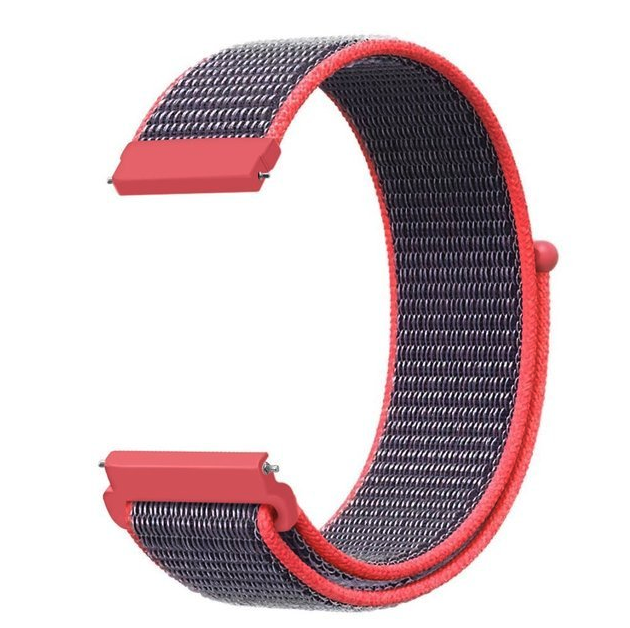 20mm 22mm Woven Nylon Sport Loop Watch Band Strap W/ Quick Release Spring Pins